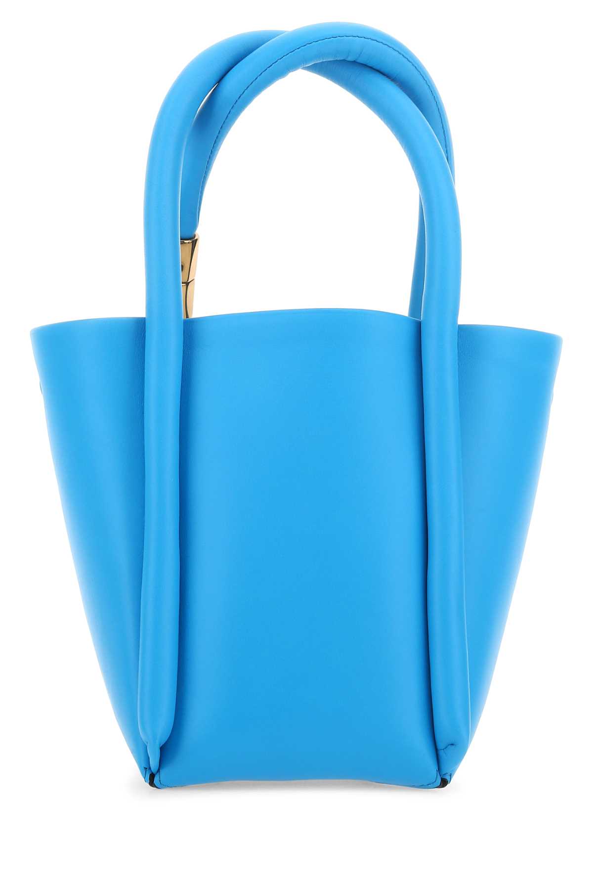 Light Blue Leather Lotus 12 Handbag