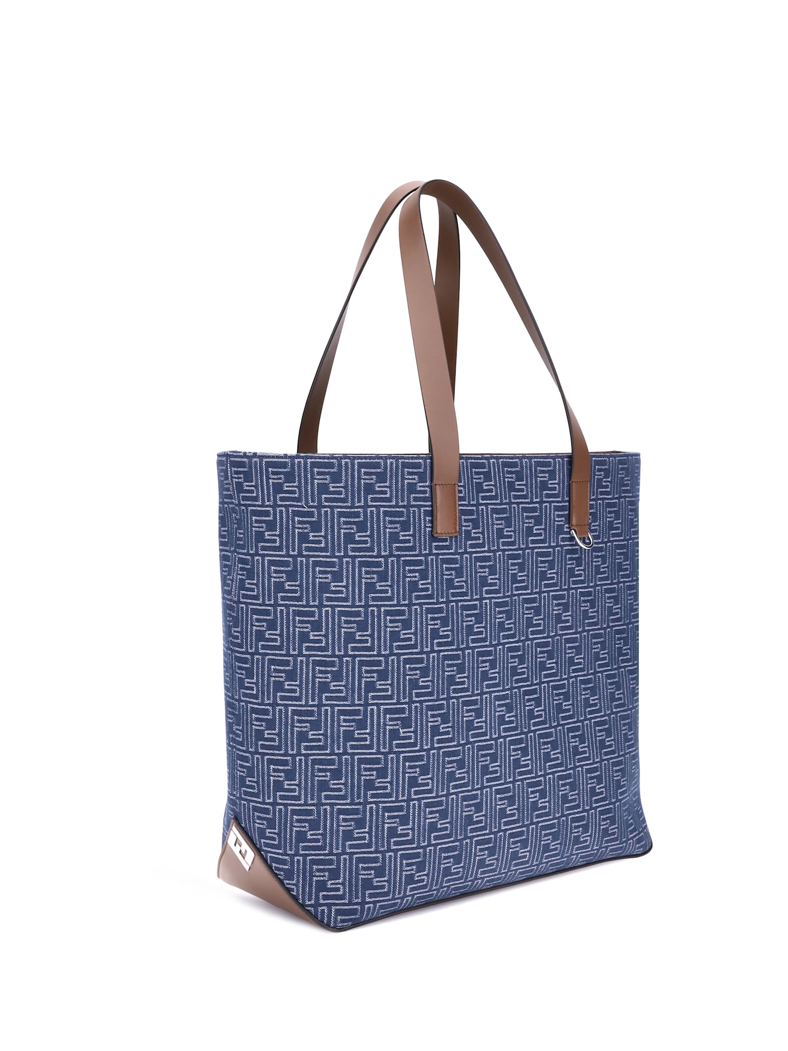 Fendi Embroderied Denim Tote Bag
