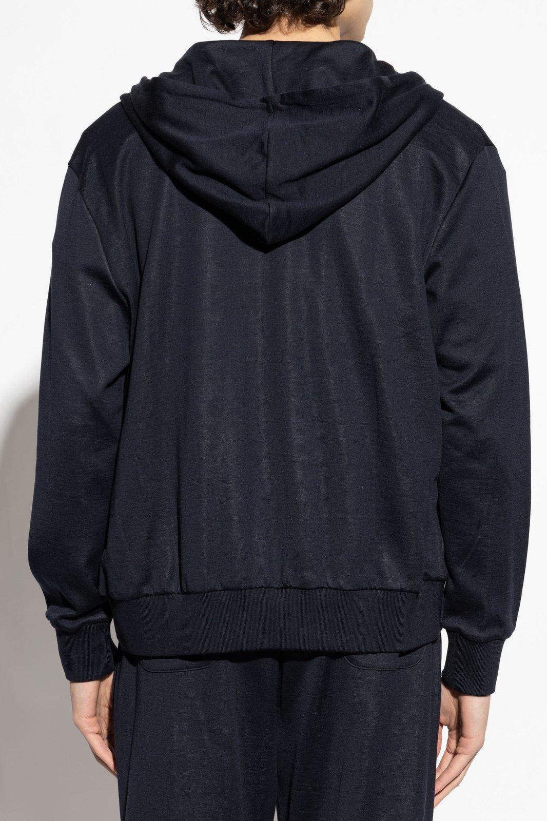 Eleventy Classic Zip-up Hoodie Sweater