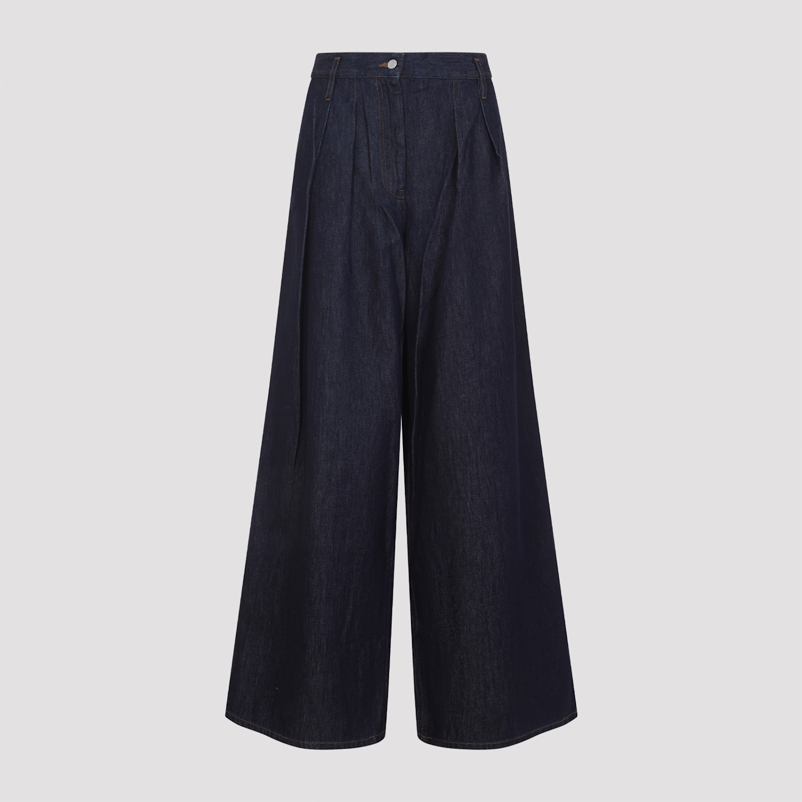 Dries Van Noten Wide-leg Pleated Front Belt Loops Trousers In Black