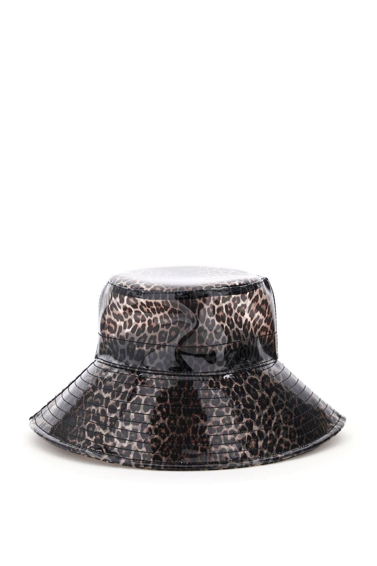 Maison Michel Charlotte Leopard Pvc Bucket Hat
