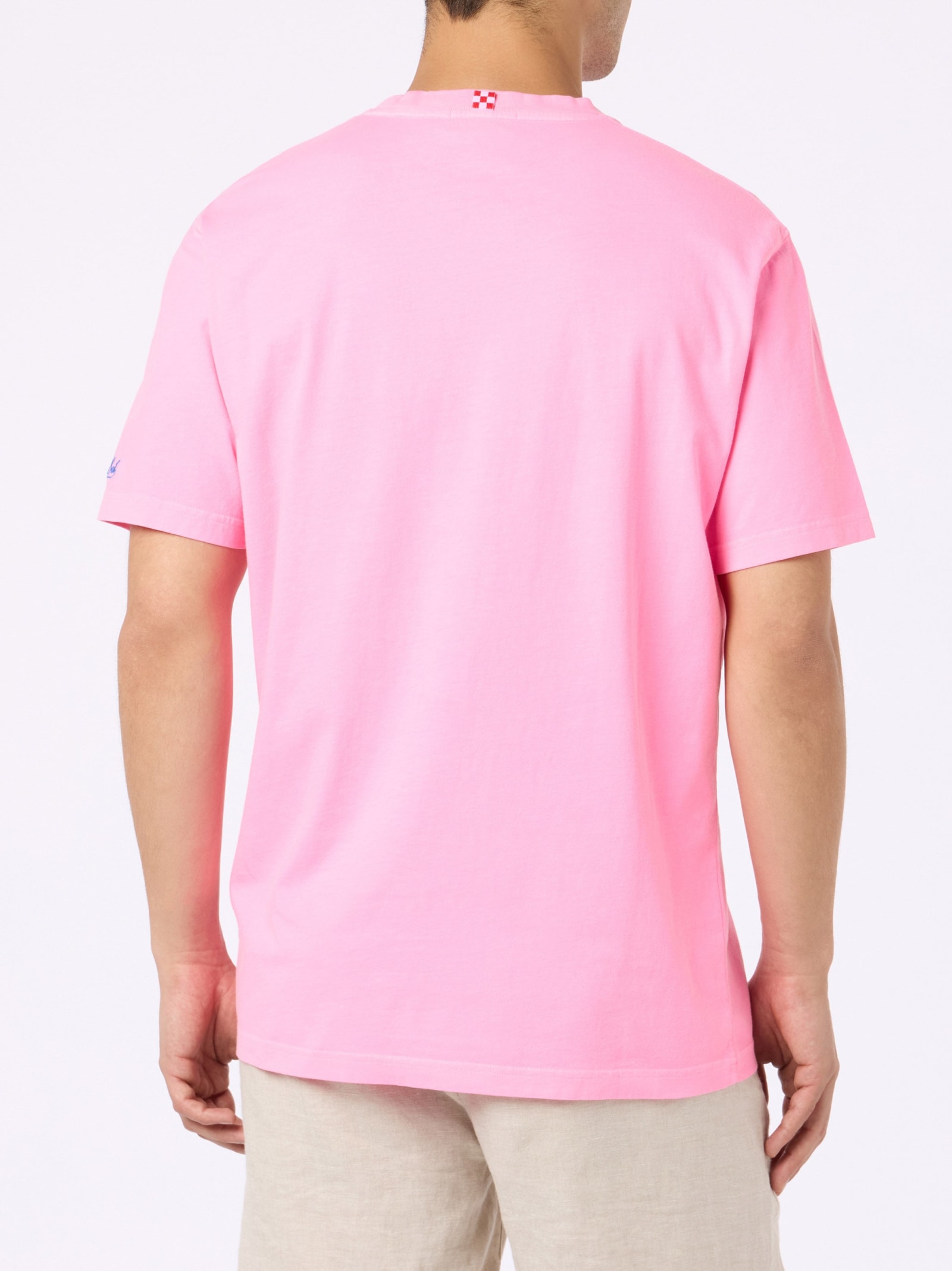 MC2 SAINT BARTH COTTON T-SHIRT WITH PANDA PRINT AND EMBROIDERY FIAT PANDA SPECIAL EDITION