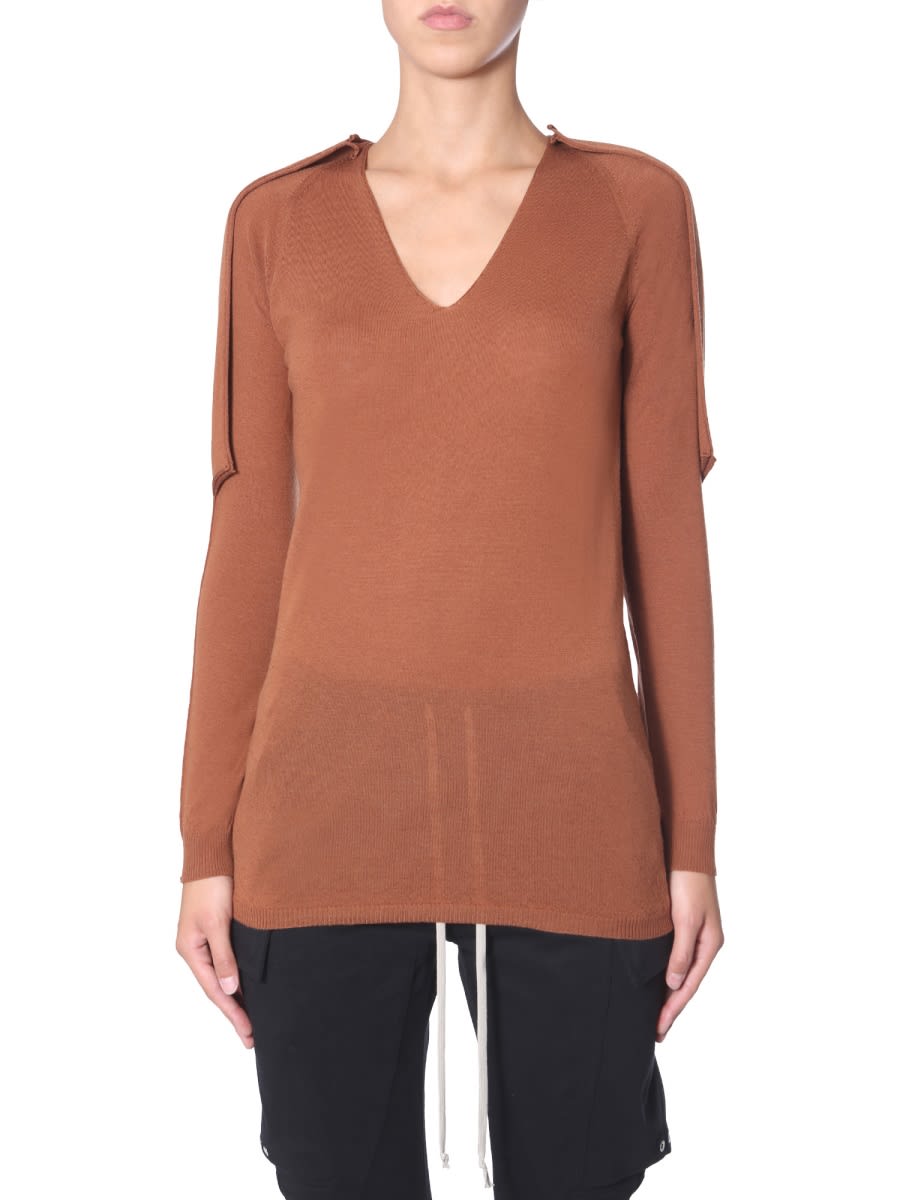 Shop Rick Owens Zionic Sweater In Brown