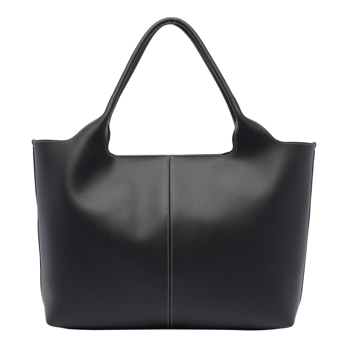 Tod's Top Handle Shoulder Bag With Metal Accent In Black