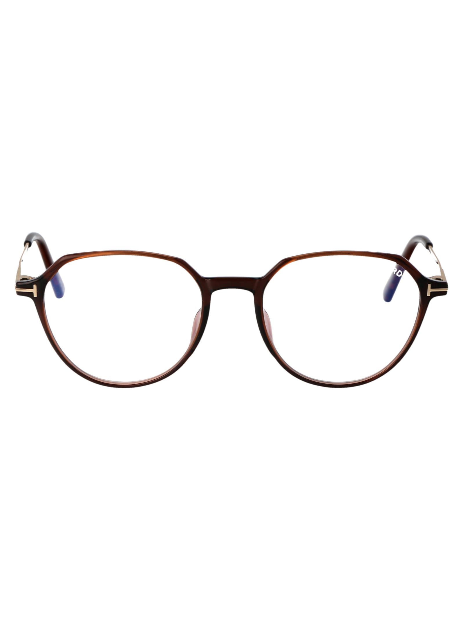 Shop Tom Ford Ft5875-b Glasses In 048 Marrone Scuro Luc