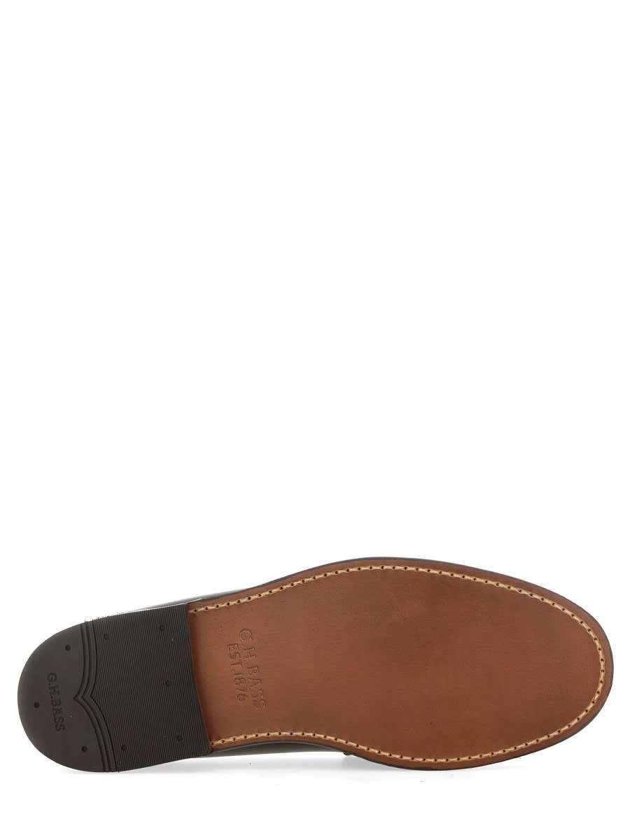 Shop G.h.bass &amp; Co. Moccasin Weejun Heritage Larson In Dark Brown