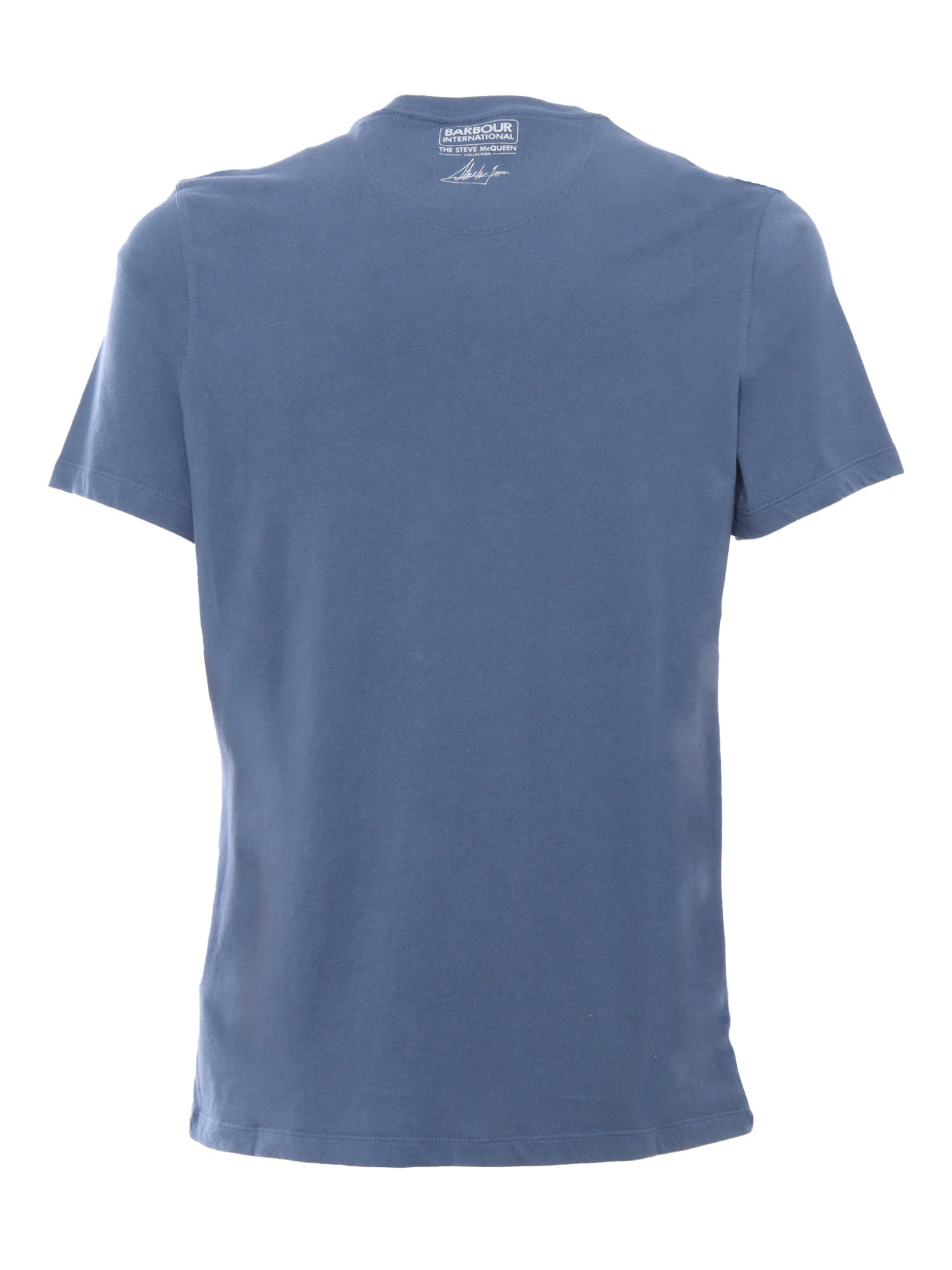 Shop Barbour Blu Patterned T-shirt In Blue