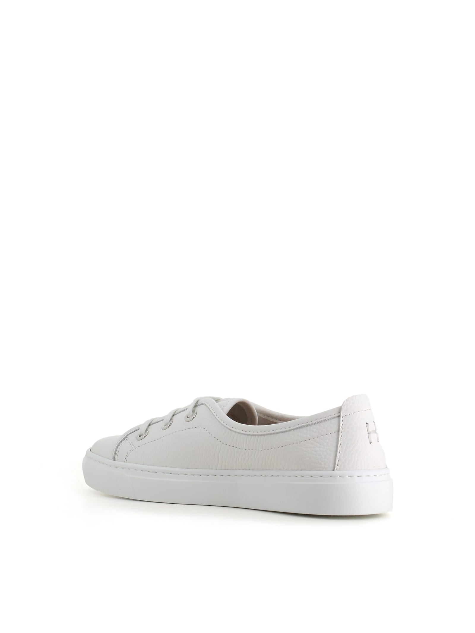 Henderson Baracco Faux Lace-up Design Sneakers In White