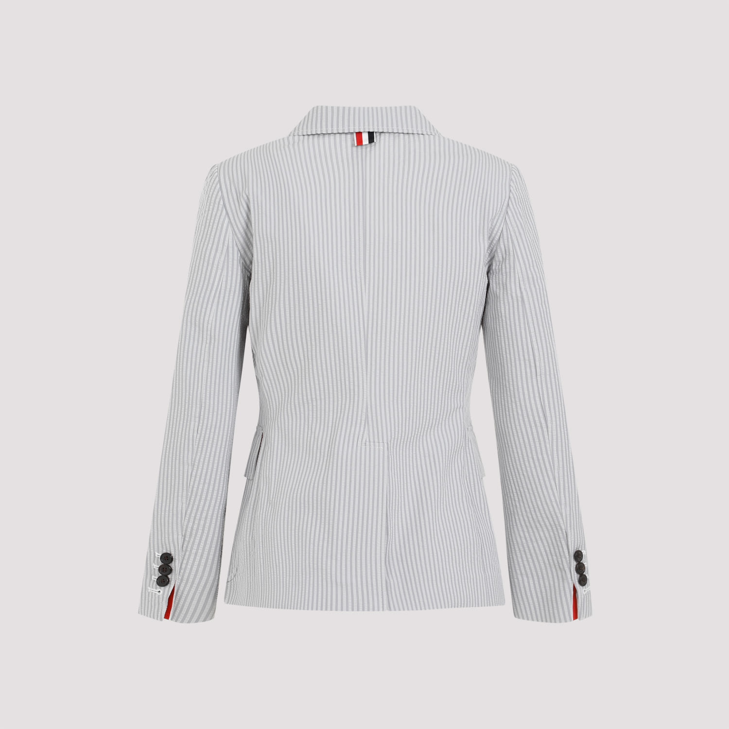 Shop Thom Browne Cotton Jacket In Lt Grey