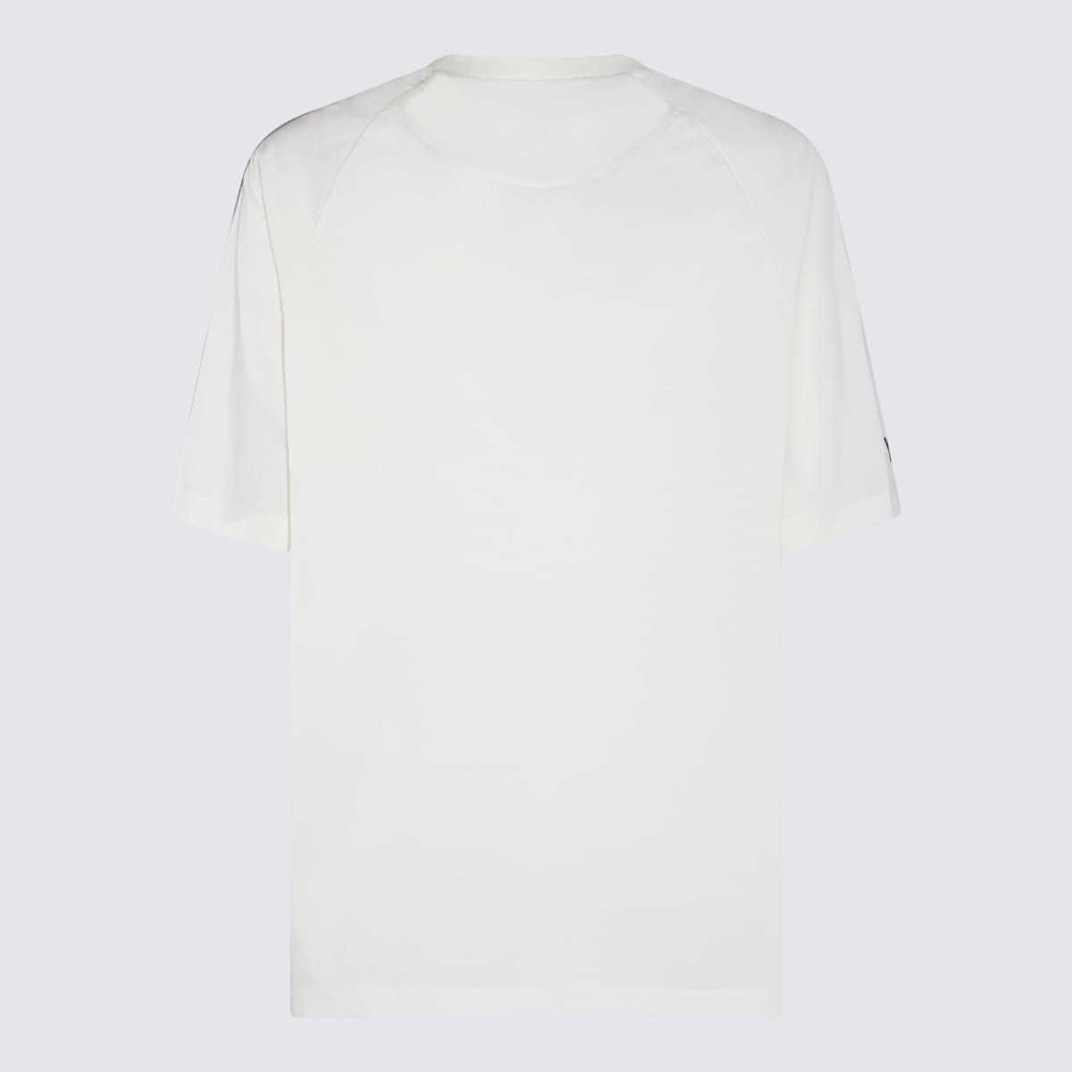Shop Y-3 White And Grey Cotton T-shirt In Beige