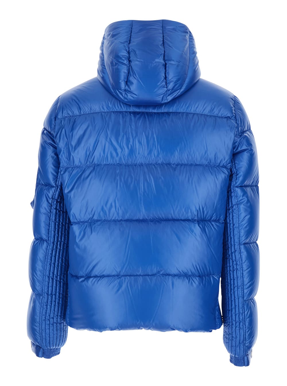 Tatras Belbo Blue Down Jacket With Fixed Hood And Logo Patch On The Sleeve In Tech Fabric Man In Blue