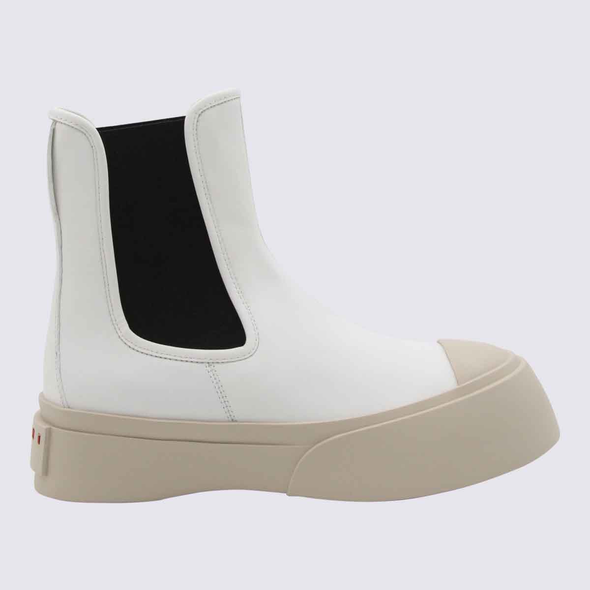 White Leather Pablo Boots