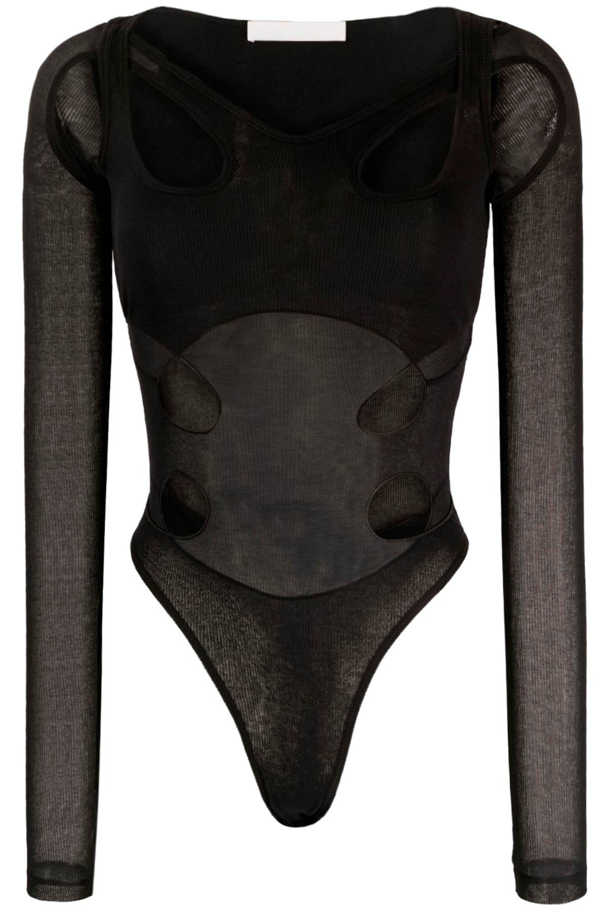 Long-sleeved Bodysuit With Cut-outs