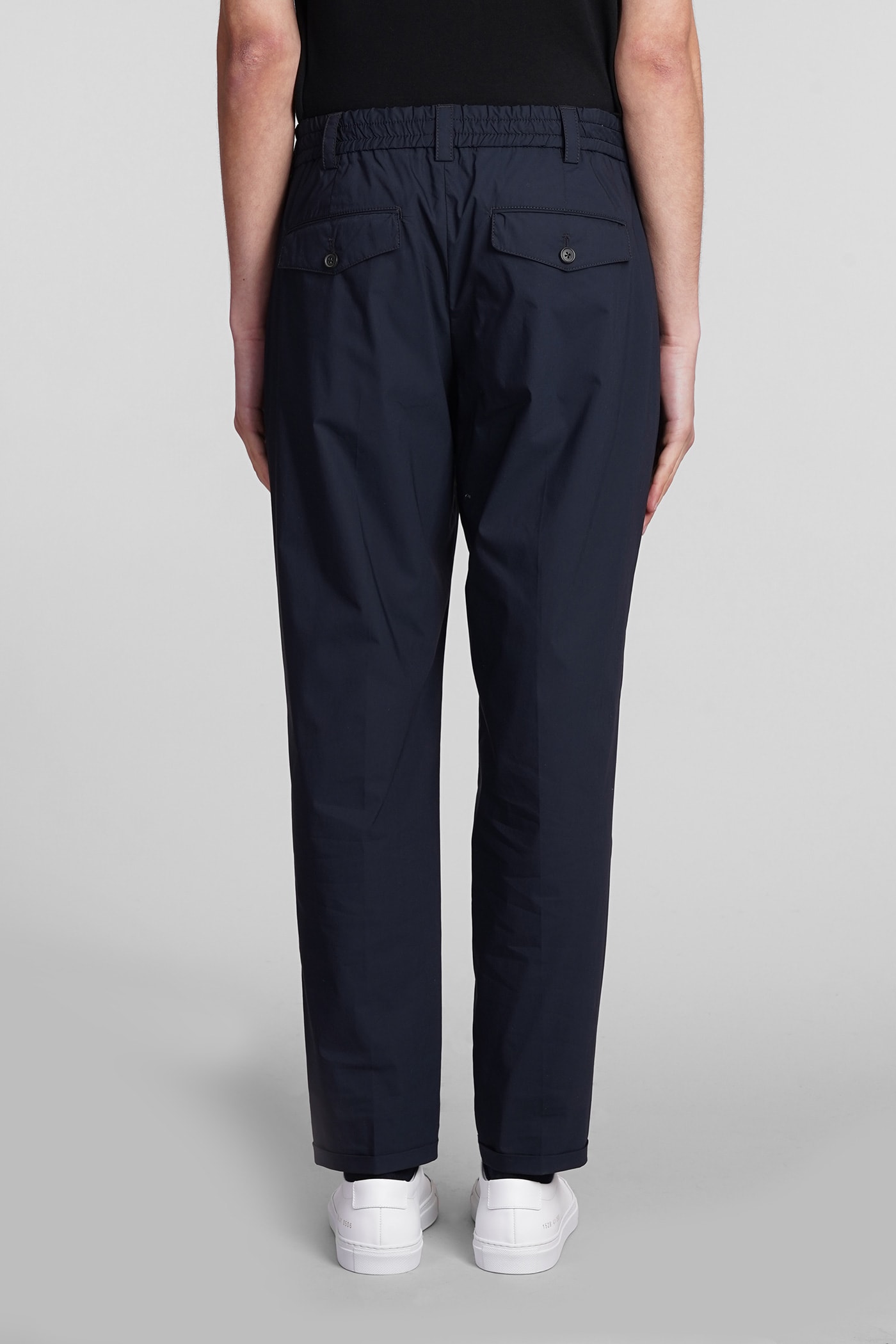 Shop Pt01 Pants In Blue Cotton