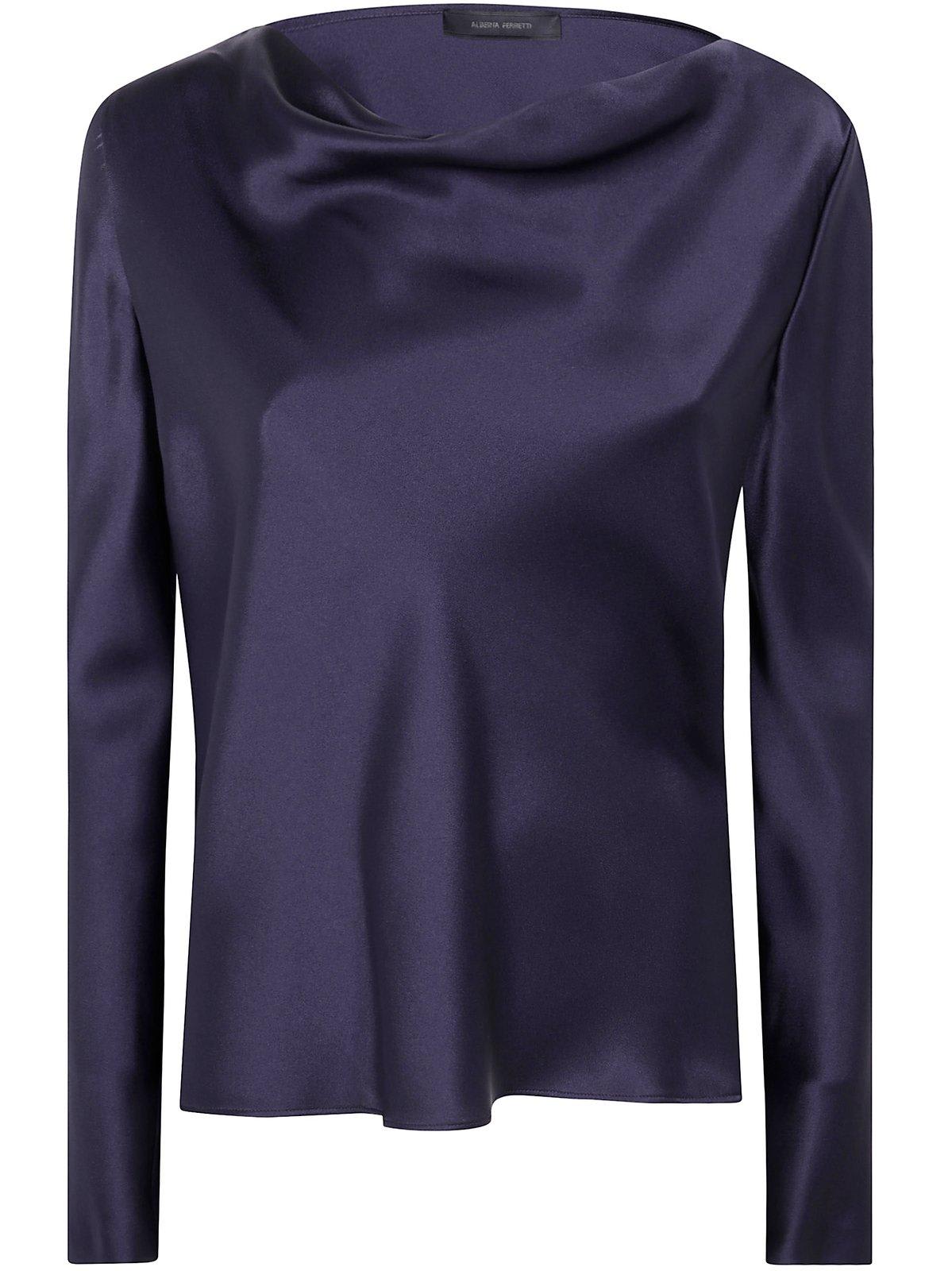 Cowl Neck Satin Shirt