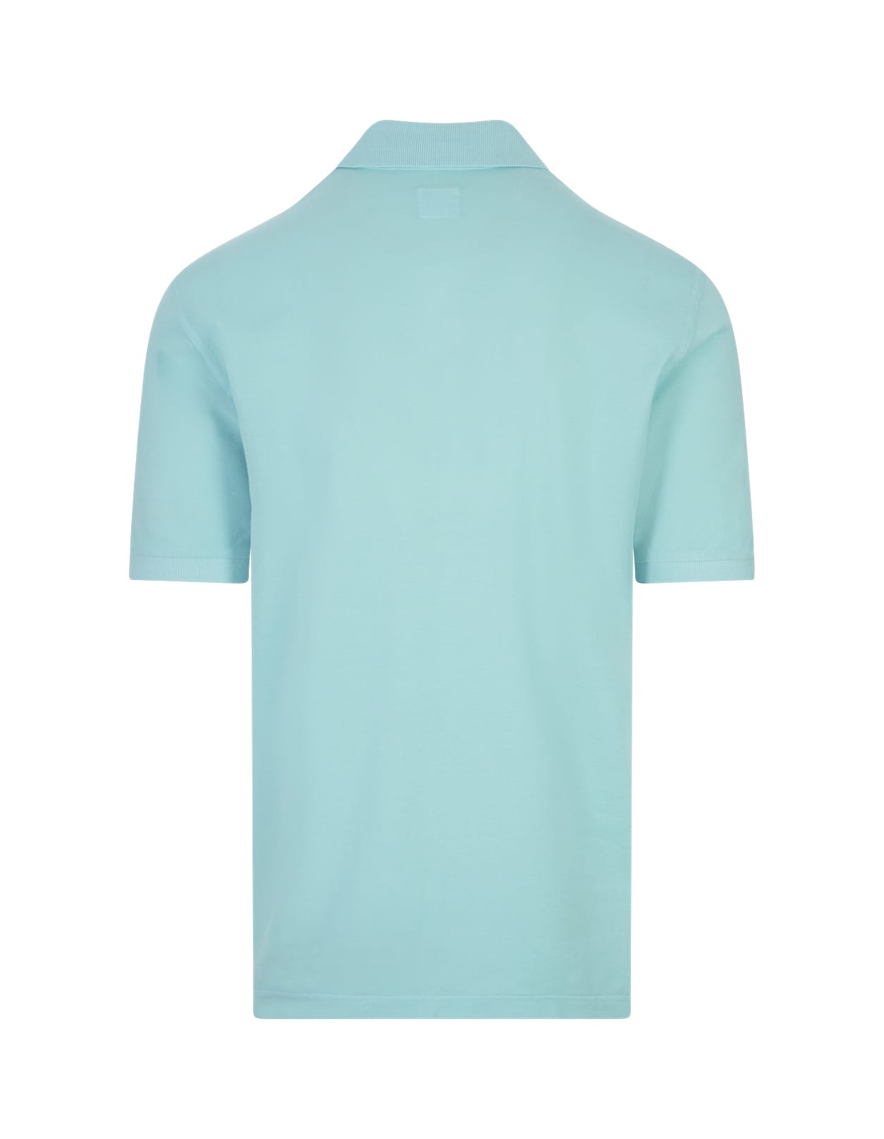 Shop Fedeli Cyan Light Cotton Piquet Polo Shirt In Blue