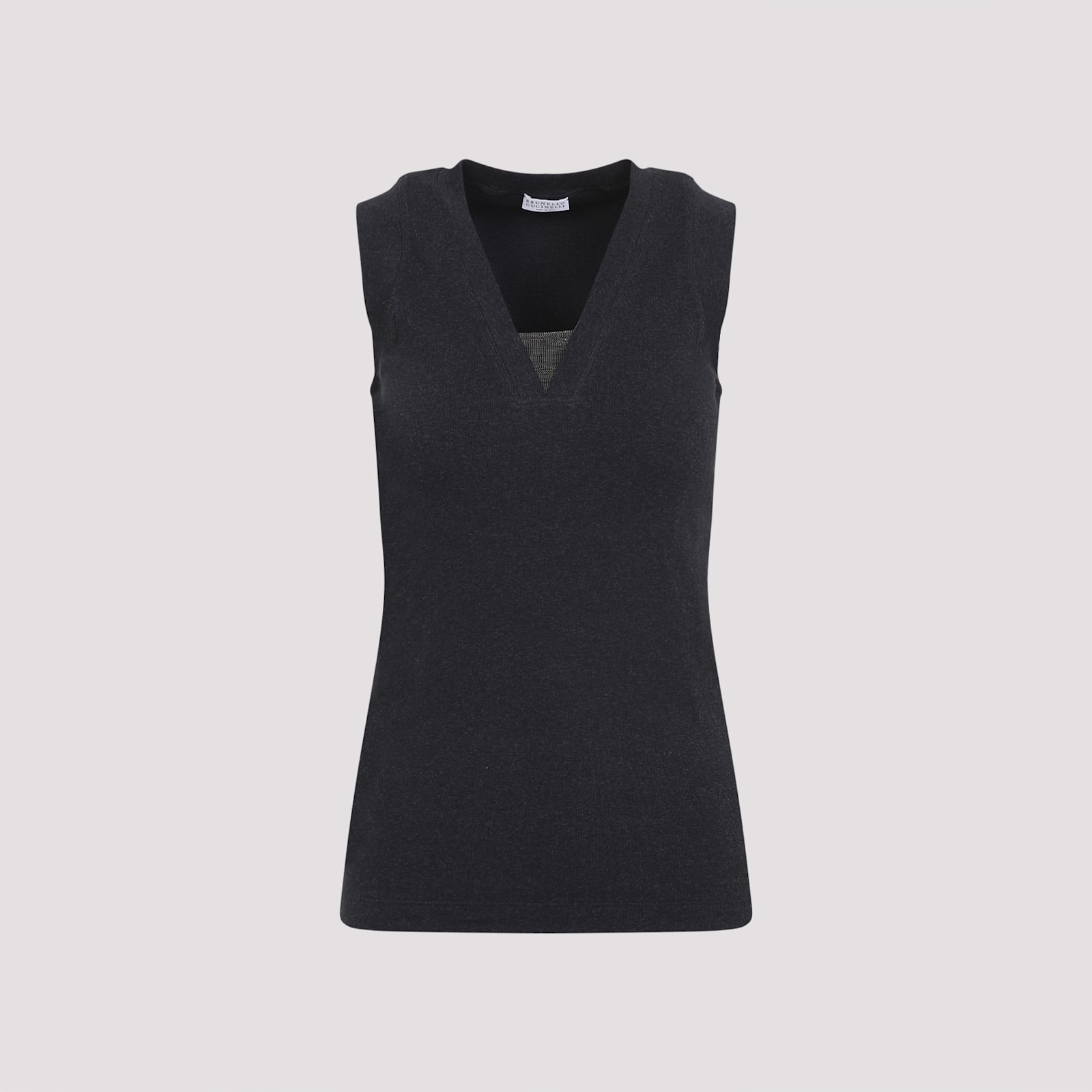 Brunello Cucinelli Monile Tank Top Women In Antracite