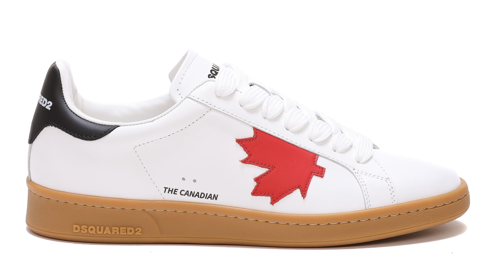 Dsquared2 White Leather Boxer Sneakers In Fantasy | ModeSens