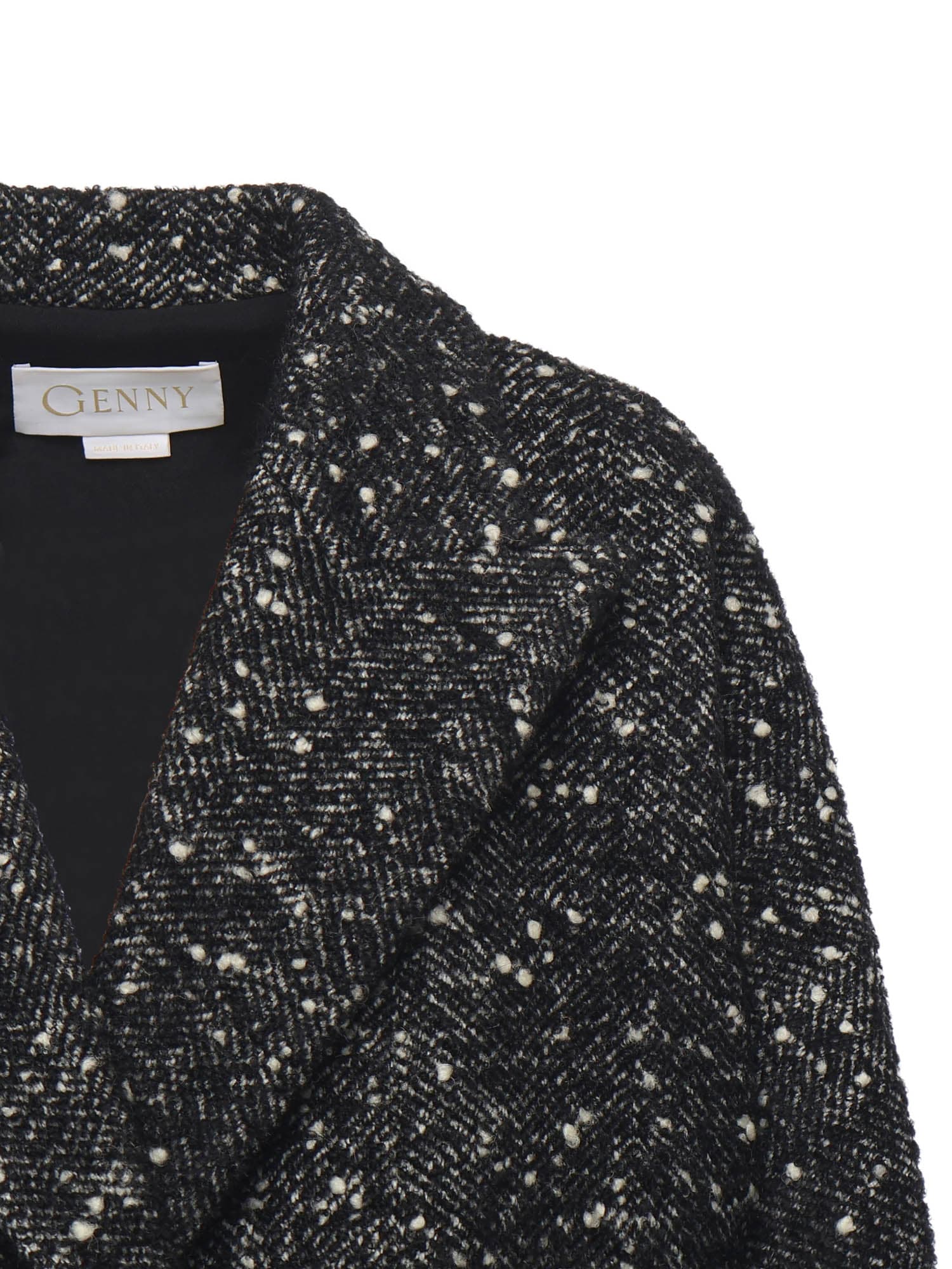 Genny Wool Pea Coat In Black