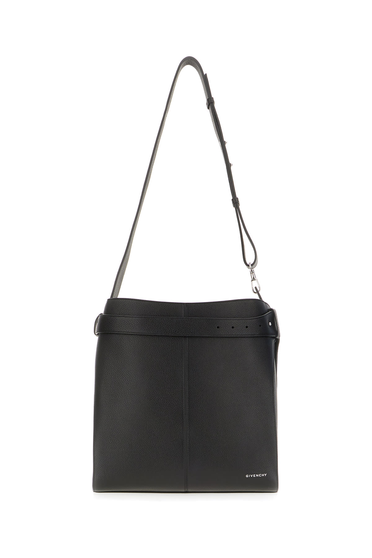 Givenchy Black Leather Shopping Bag In Black