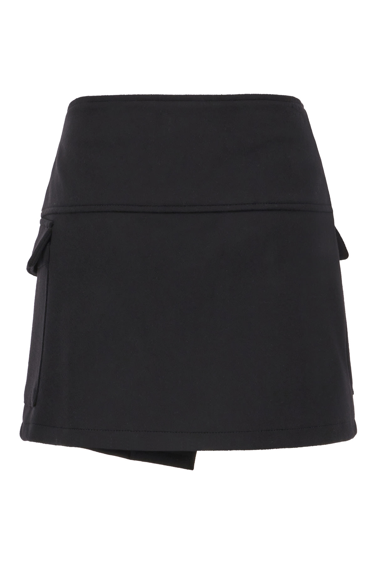 DEPARTMENT FIVE BLACK WOOL MINI SKIRT 