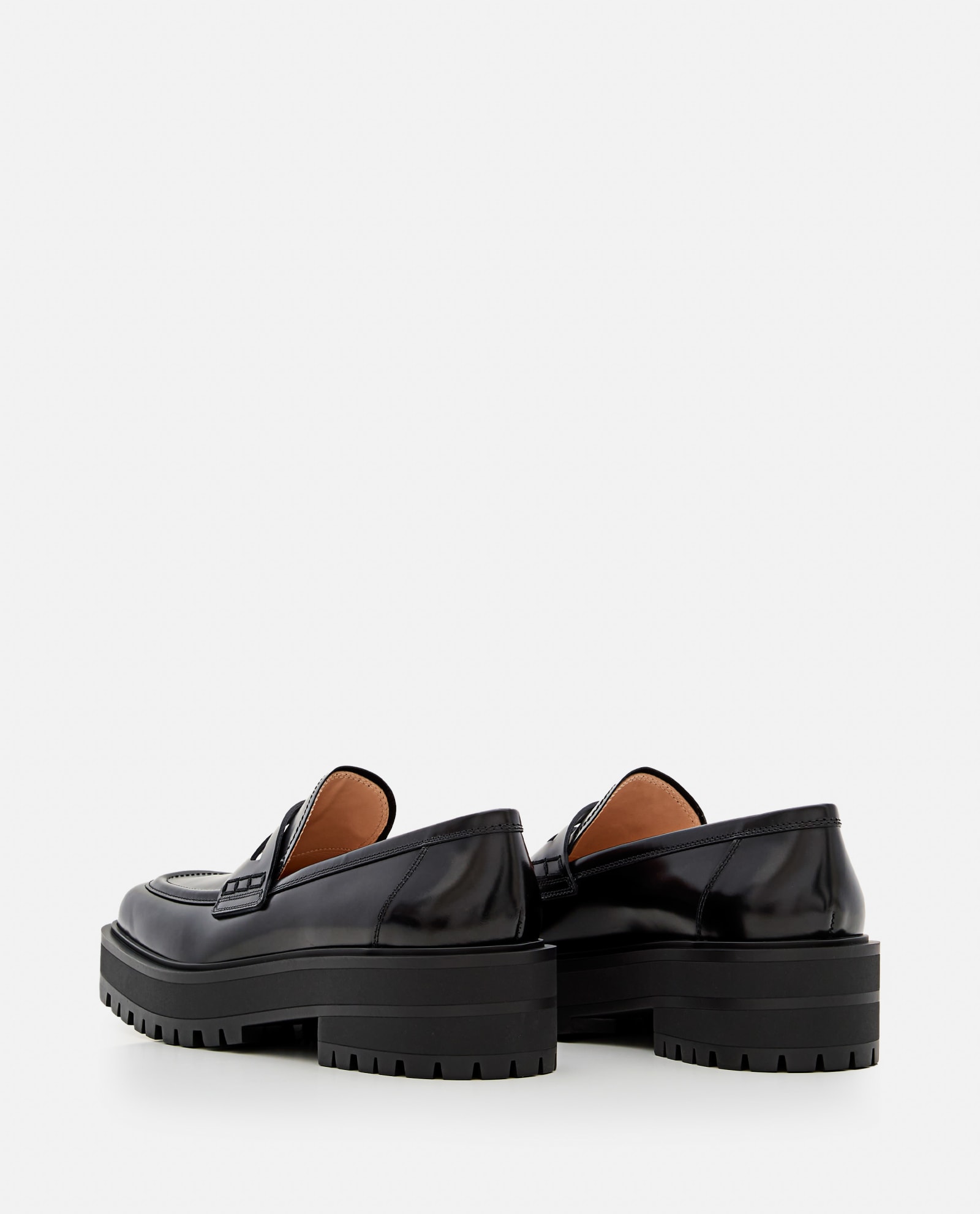 Shop Gianvito Rossi Leather Loafer In Black