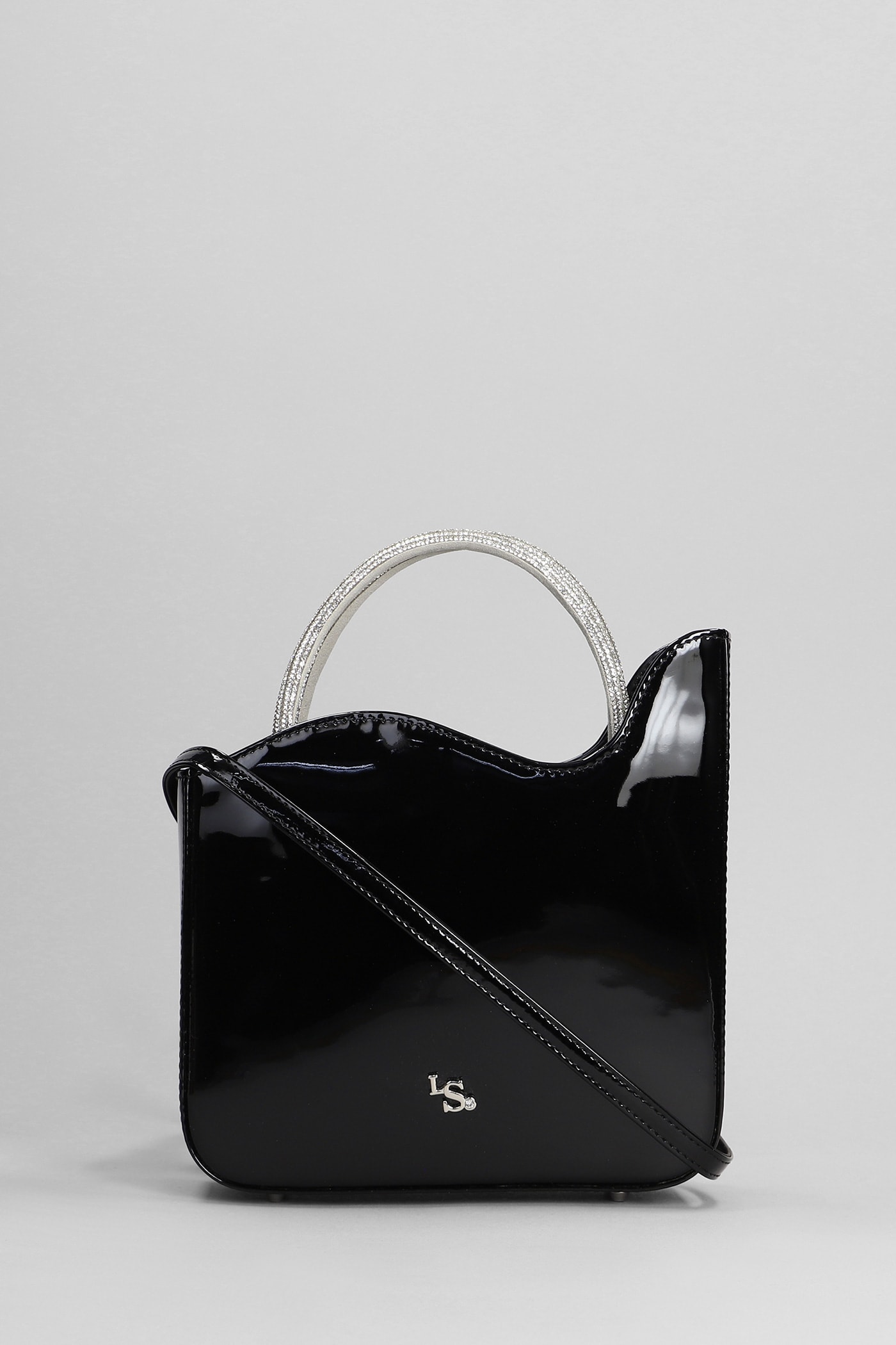 Ivy Shoulder Bag In Black Patent Leather