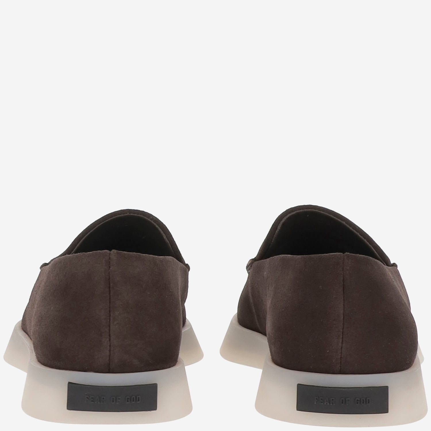 Shop Fear Of God Leather Slip-on Loafer In Dark Brown
