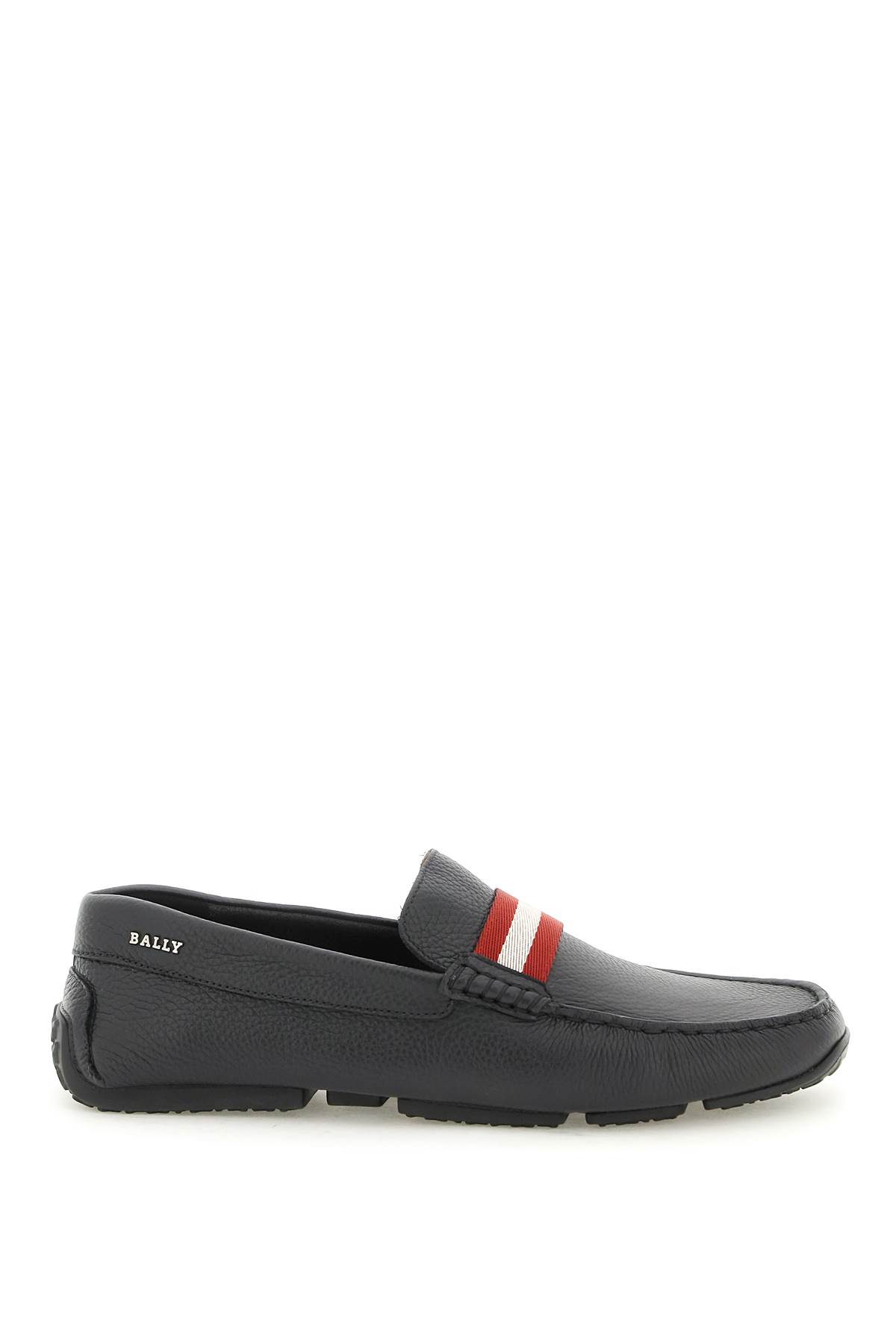 Bally Pearce Stripe-trim Detail Loafers In Black Bred Bone (black)