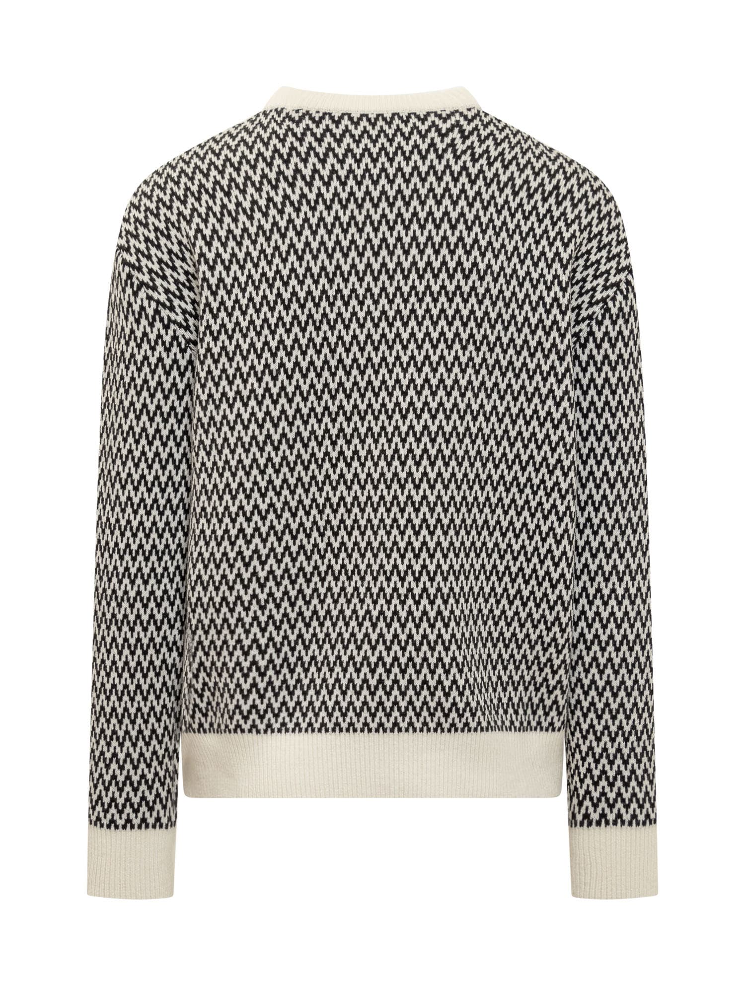 Shop Lanvin Curb Sweater In Black Ecru