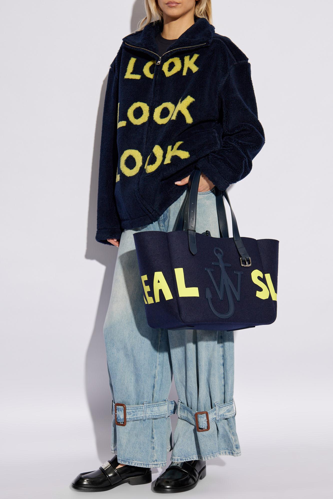 Jw Anderson Look Look Look Zip Front Jacket In Blue