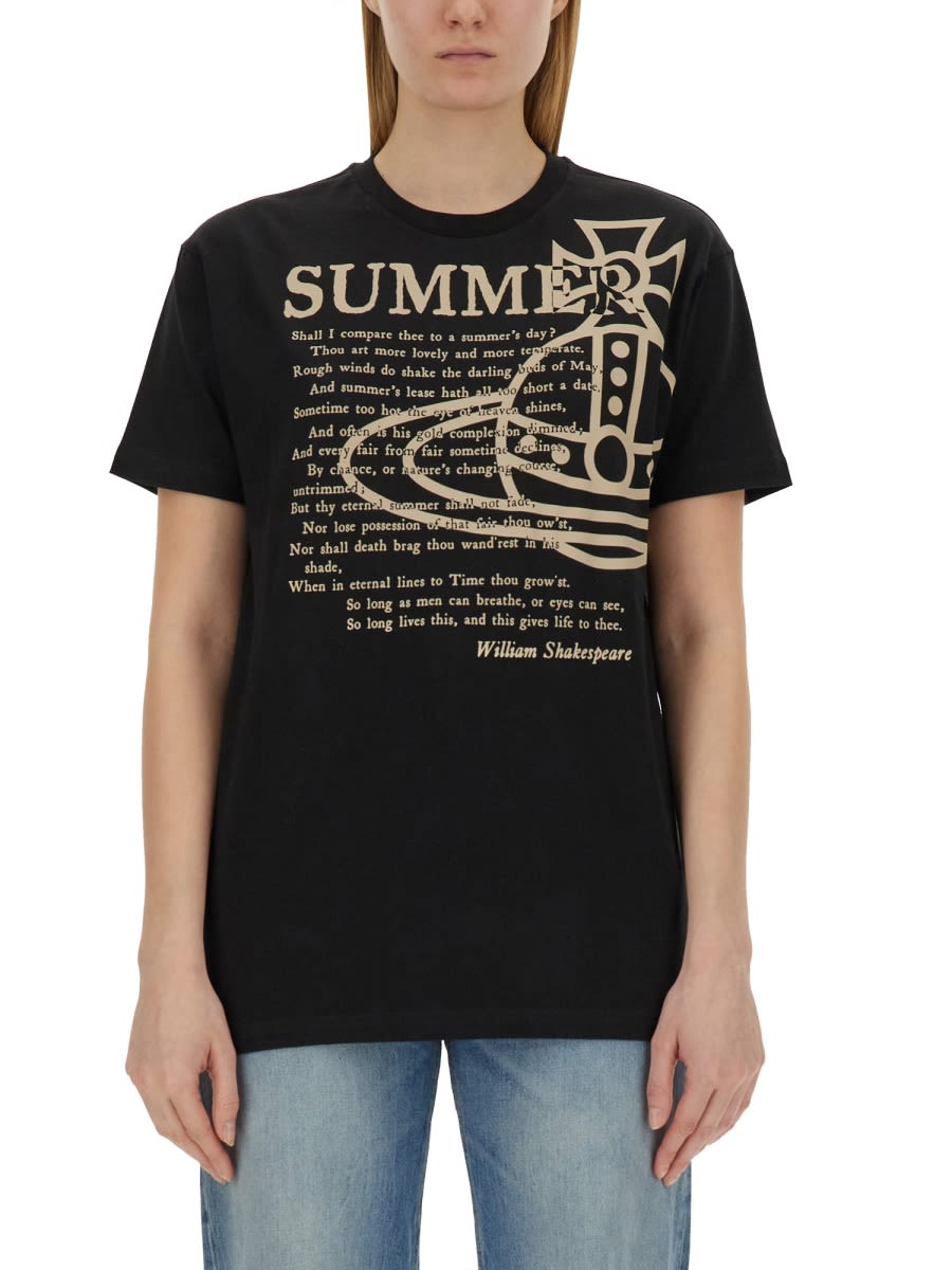 Shop Vivienne Westwood Summer Classic T-shirt In Black