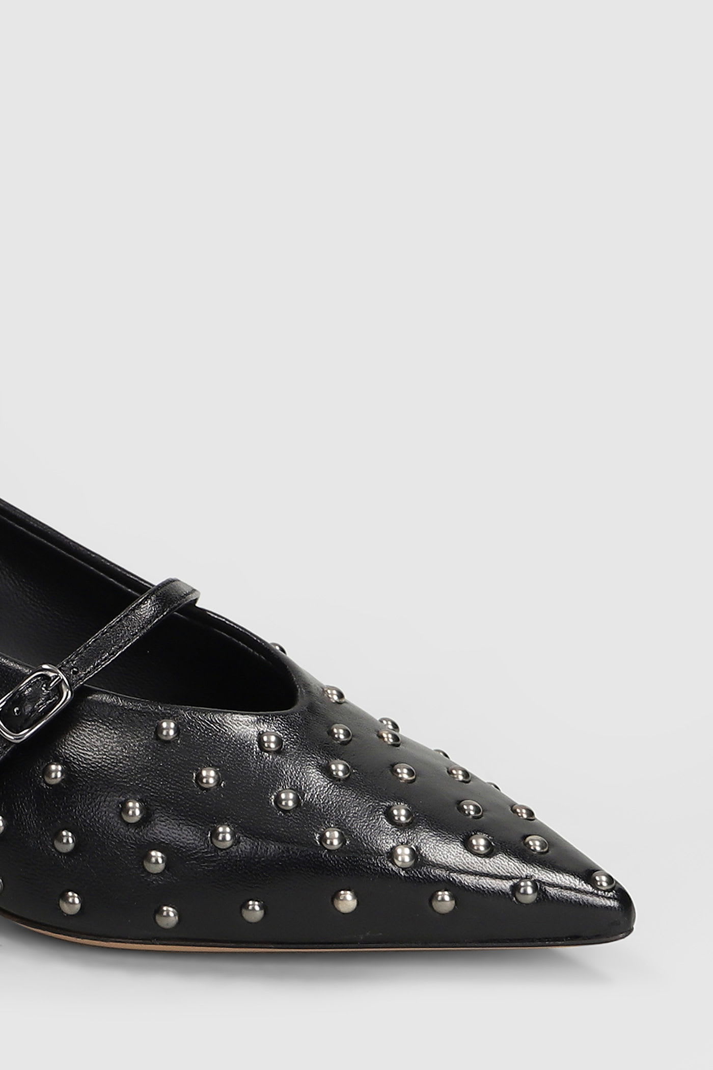 The Seller 50mm Pointed-toe Studded Pumps In Black
