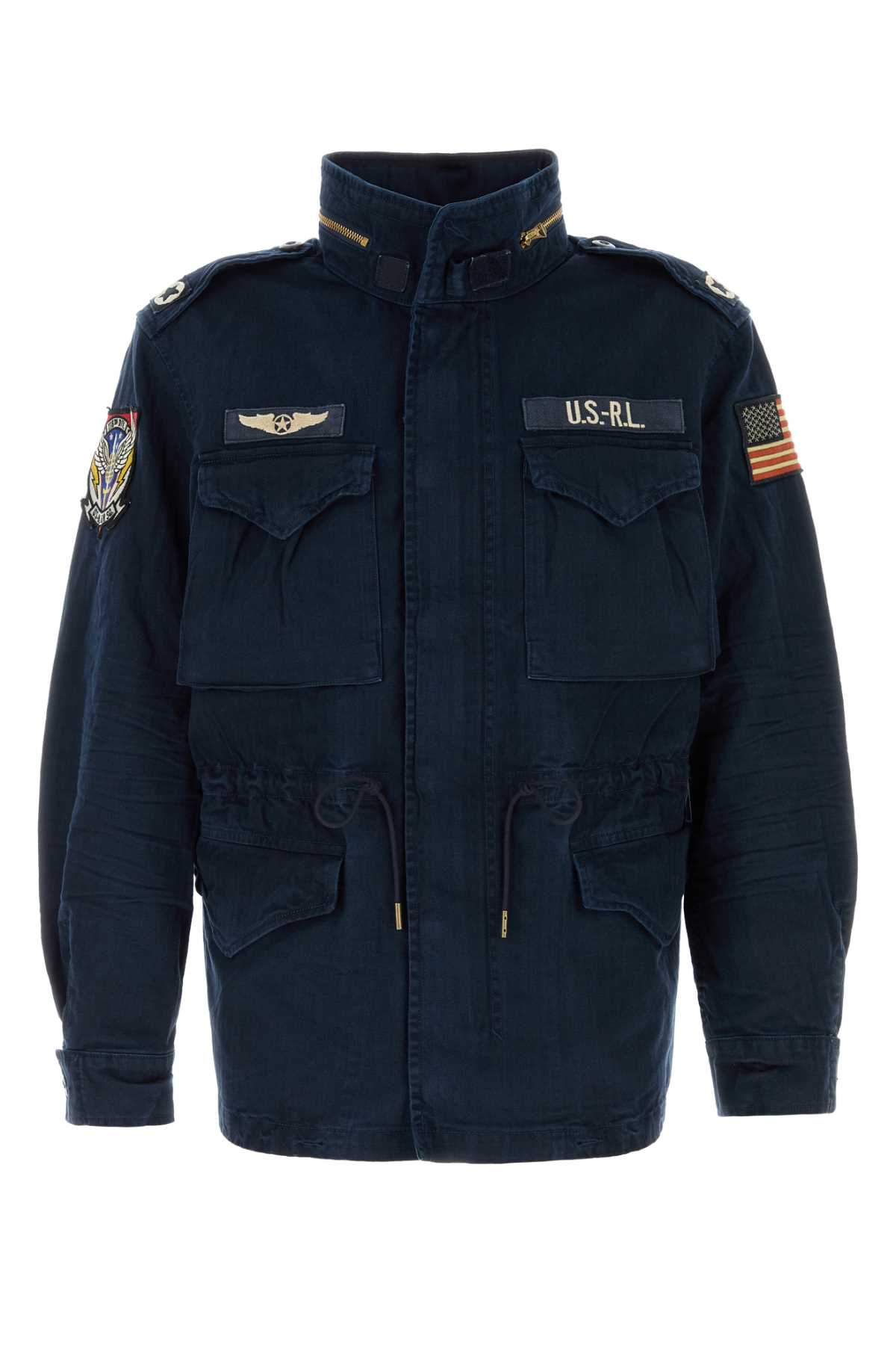 Ralph Lauren Utility Jacket With Pockets And Patches In Blue