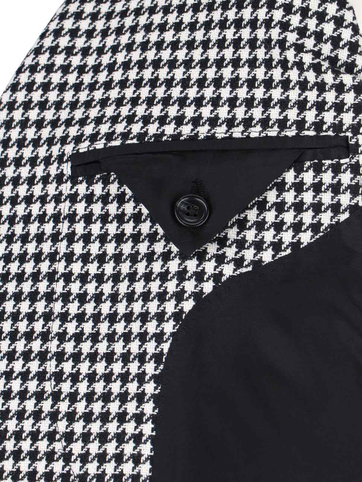 Tagliatore Houndstooth Blazer Long Sleeves In White