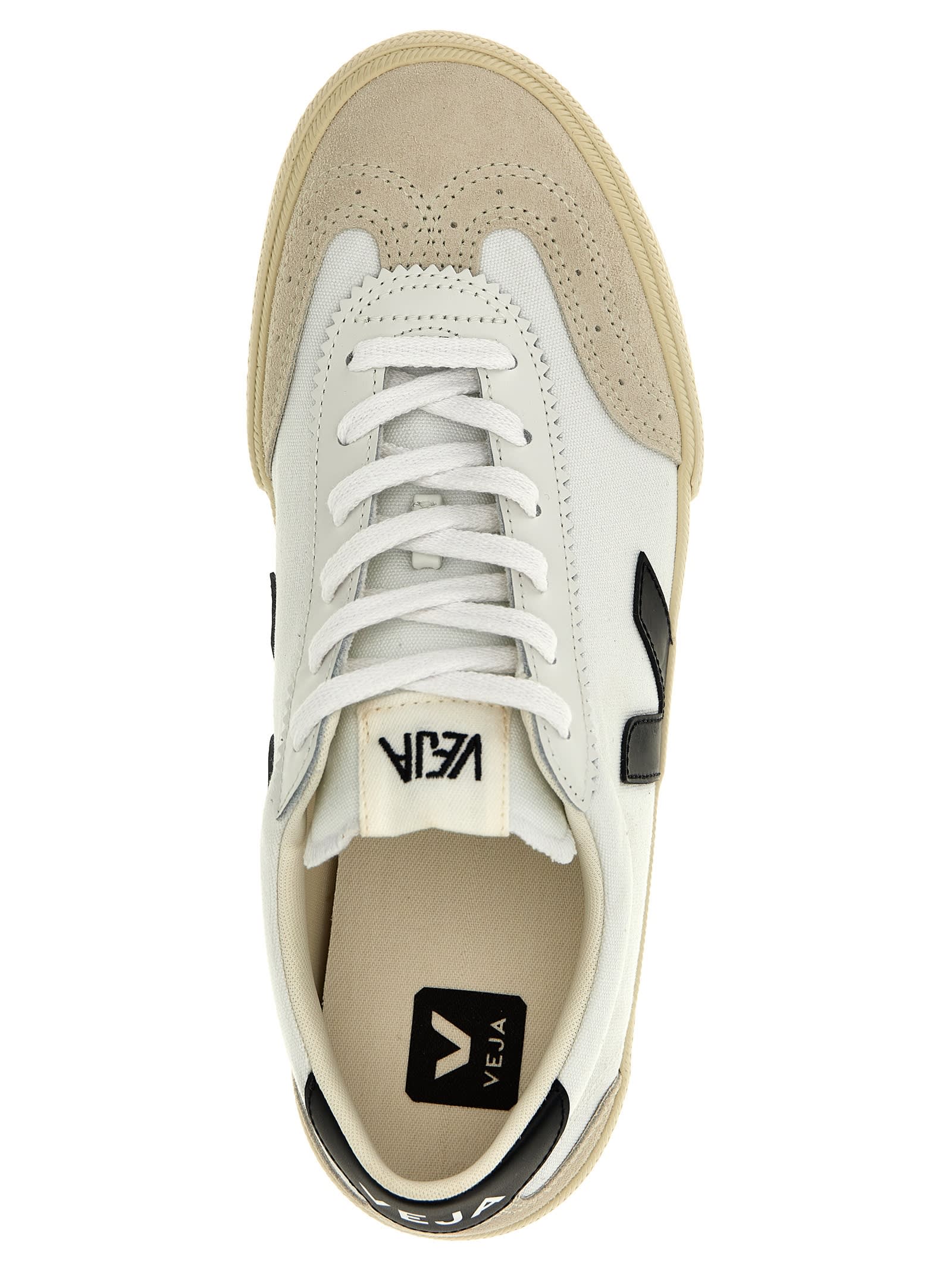 Shop Veja Volley Sneakers In White/black