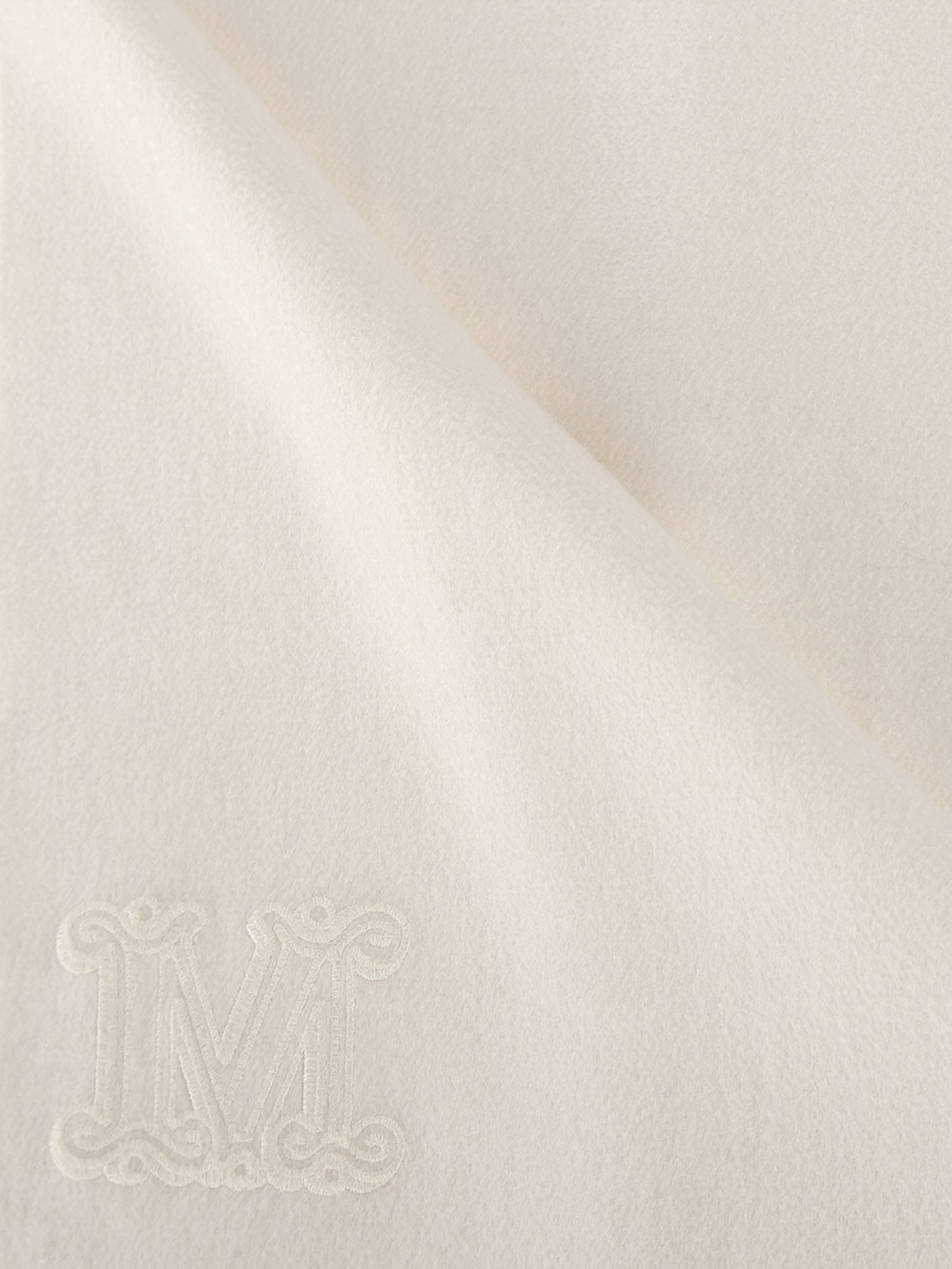 Max Mara White Logo Scarf In Multi