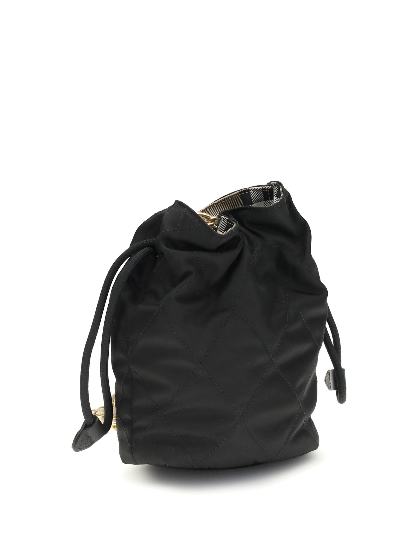 Burberry Women Horseshoe Bucket Bag In Black