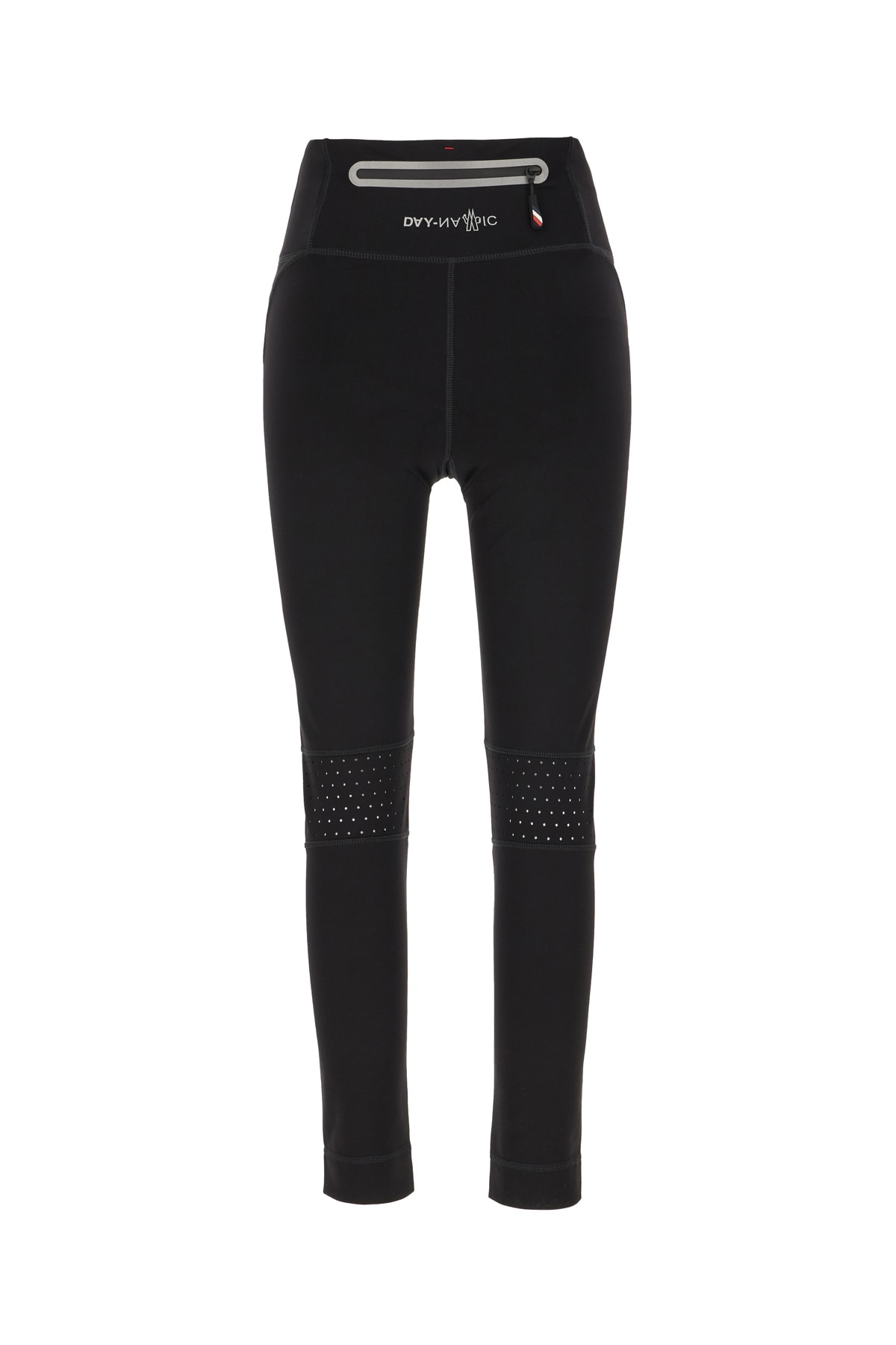 Shop Moncler Black Stretch Nylon Leggings In 999