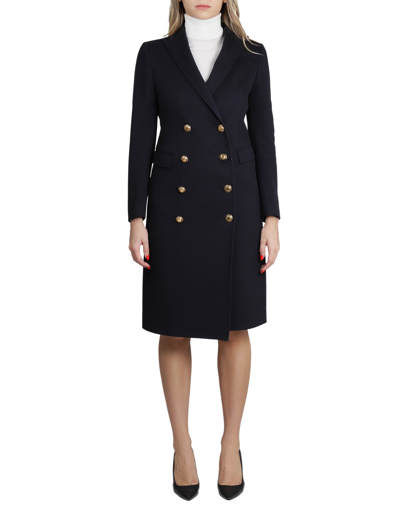 Tagliatore Taglaitore Navy Double Breasted Coat