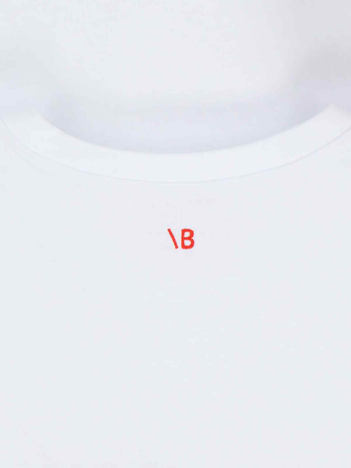 Shop Victoria Beckham Inoffensively Expensive T-shirt In White Inoffensively Expensive