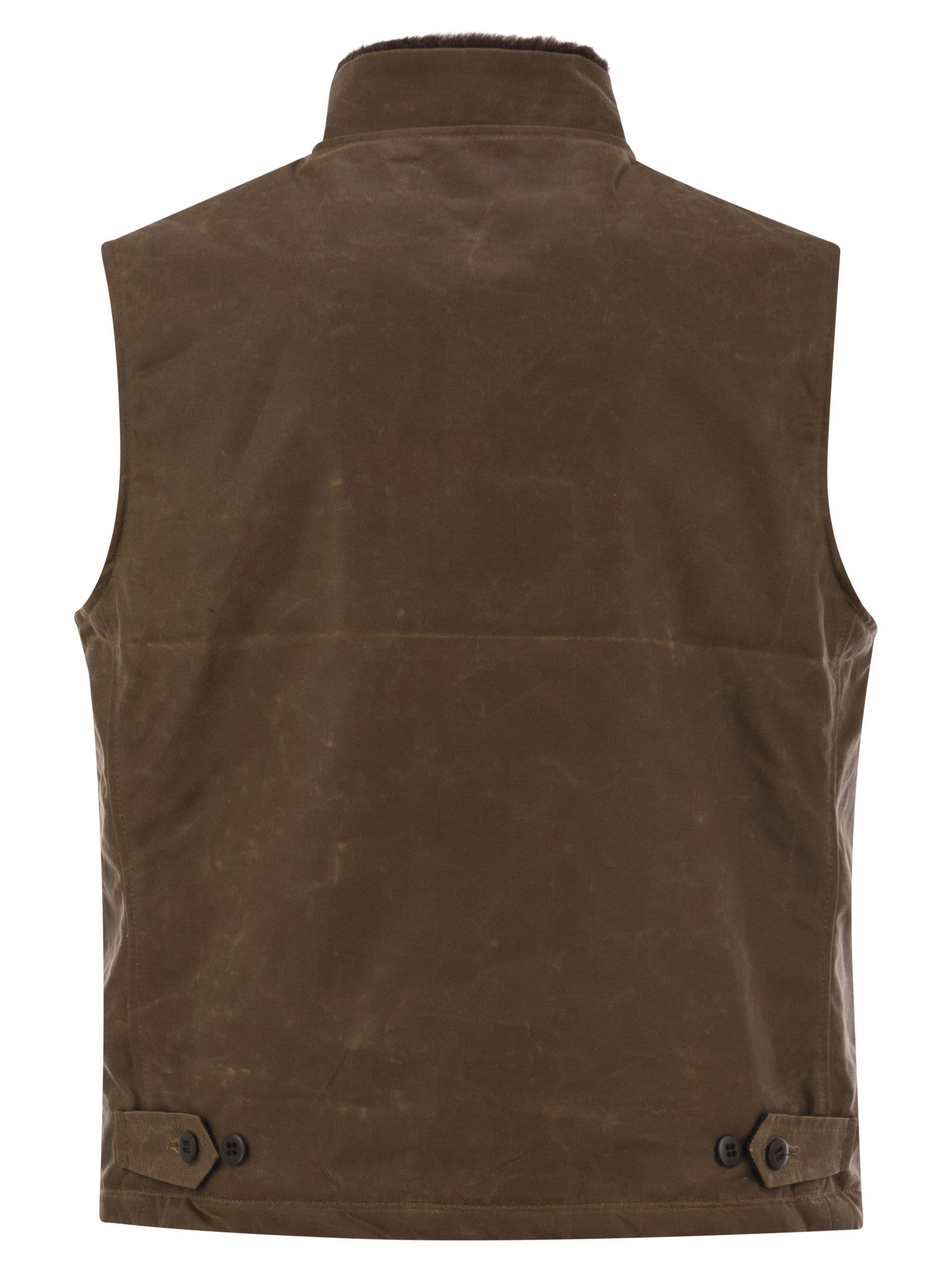 Shop Manifattura Ceccarelli Mountain Vest - Velvet Waistcoat In Brown