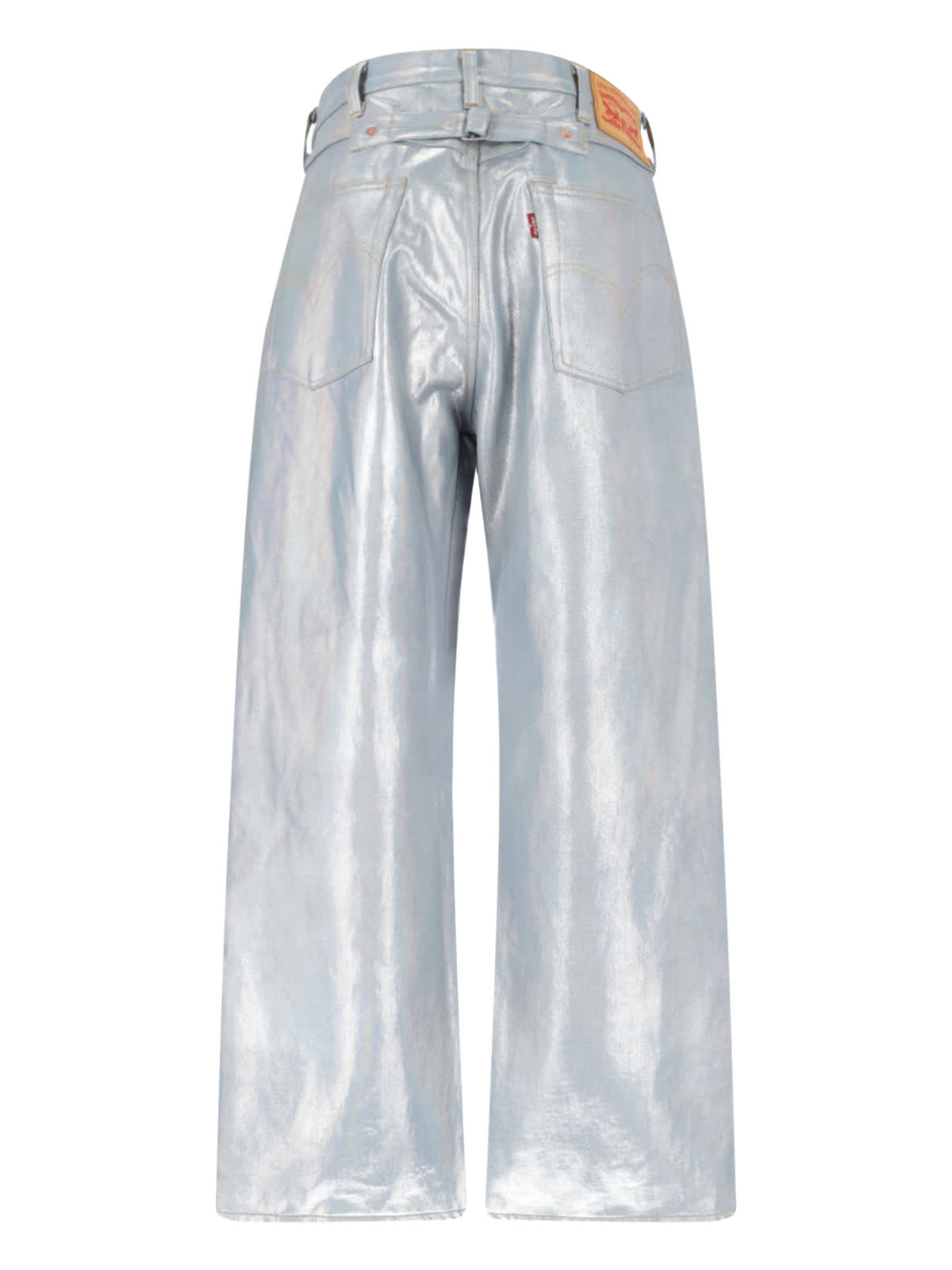 Junya Watanabe X Levis Strauss Logo Straight Jeans In Metallic