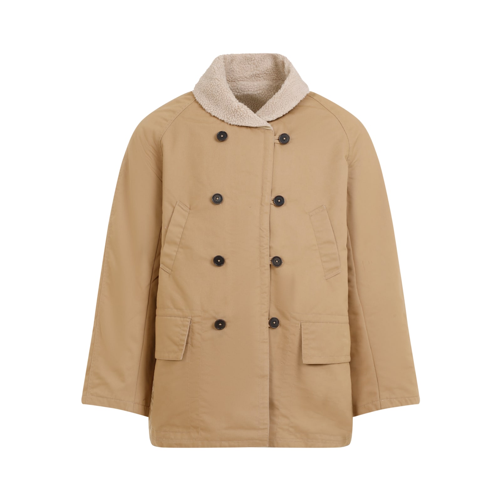 Universal Works Reversible Mackinaw Jacket In Sand