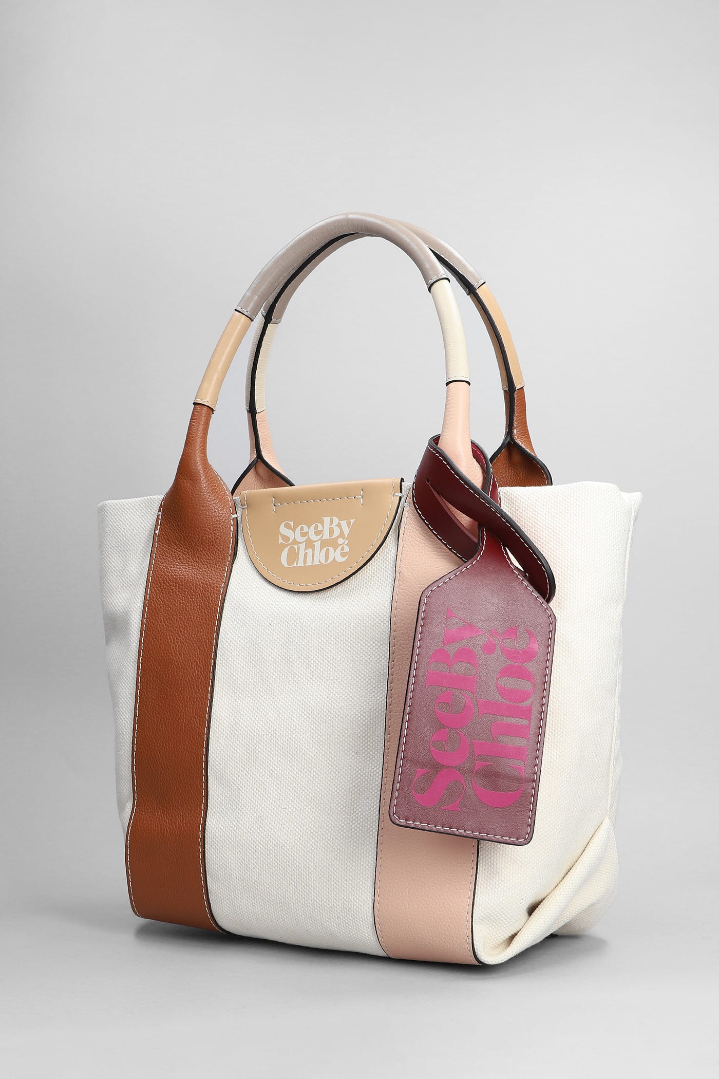 Shop See By Chloé Letizia Tote In White Canvas