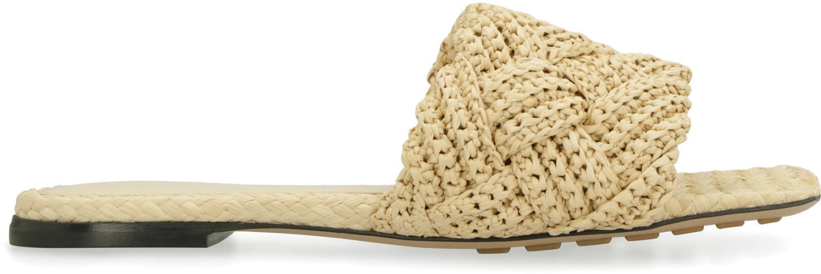 Shop Bottega Veneta Lido Flat Sandals In Beige