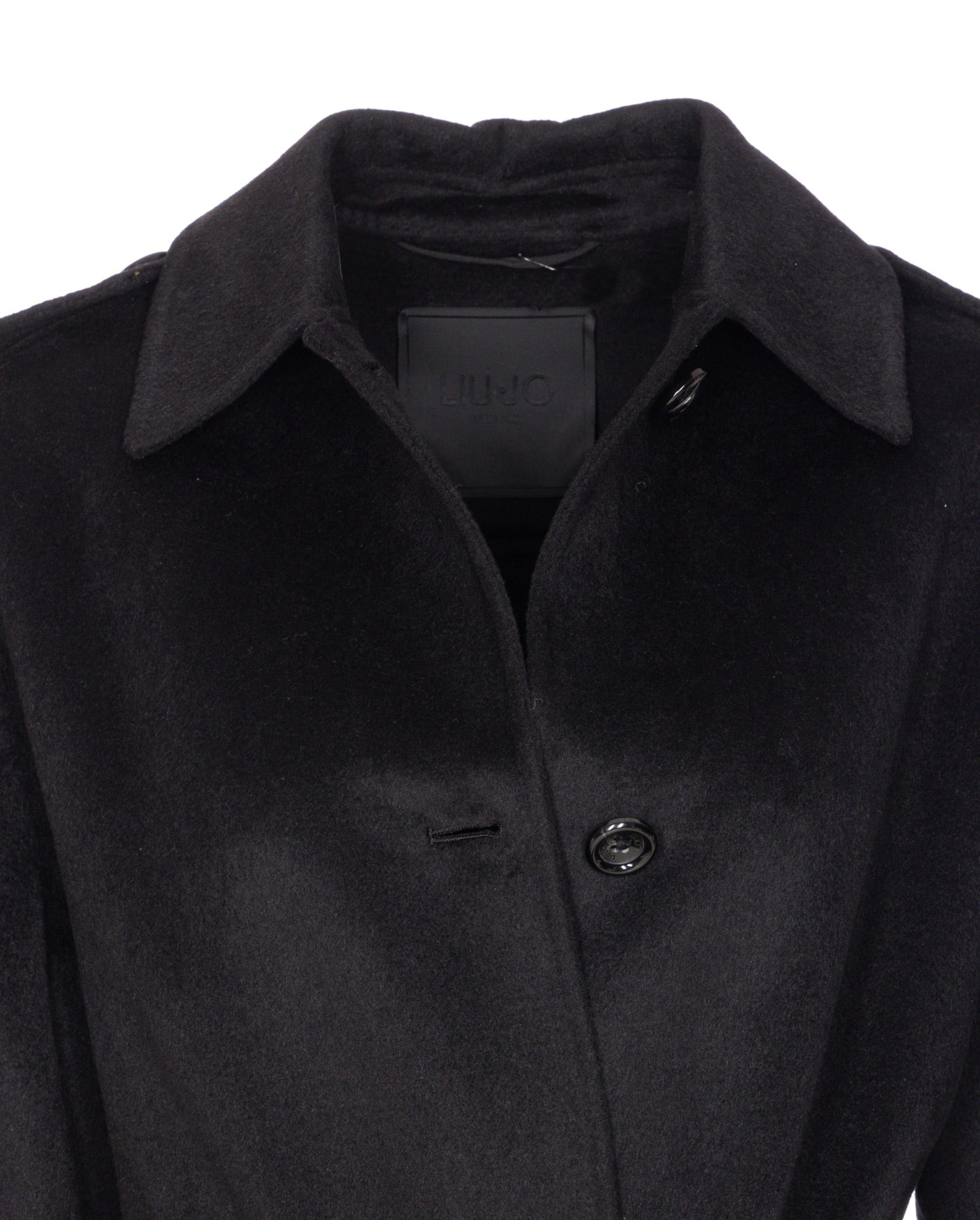 Liu •jo Trench Coat With Fringes In Blue