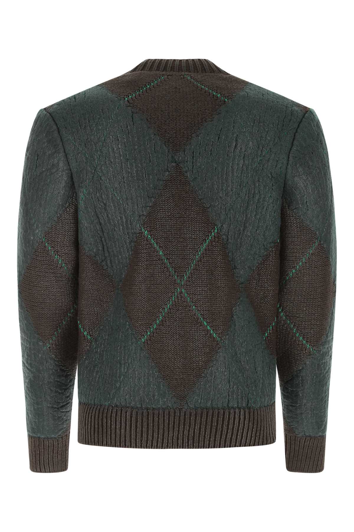 Shop Bottega Veneta Embroidered Wool Blend Sweater In 2183