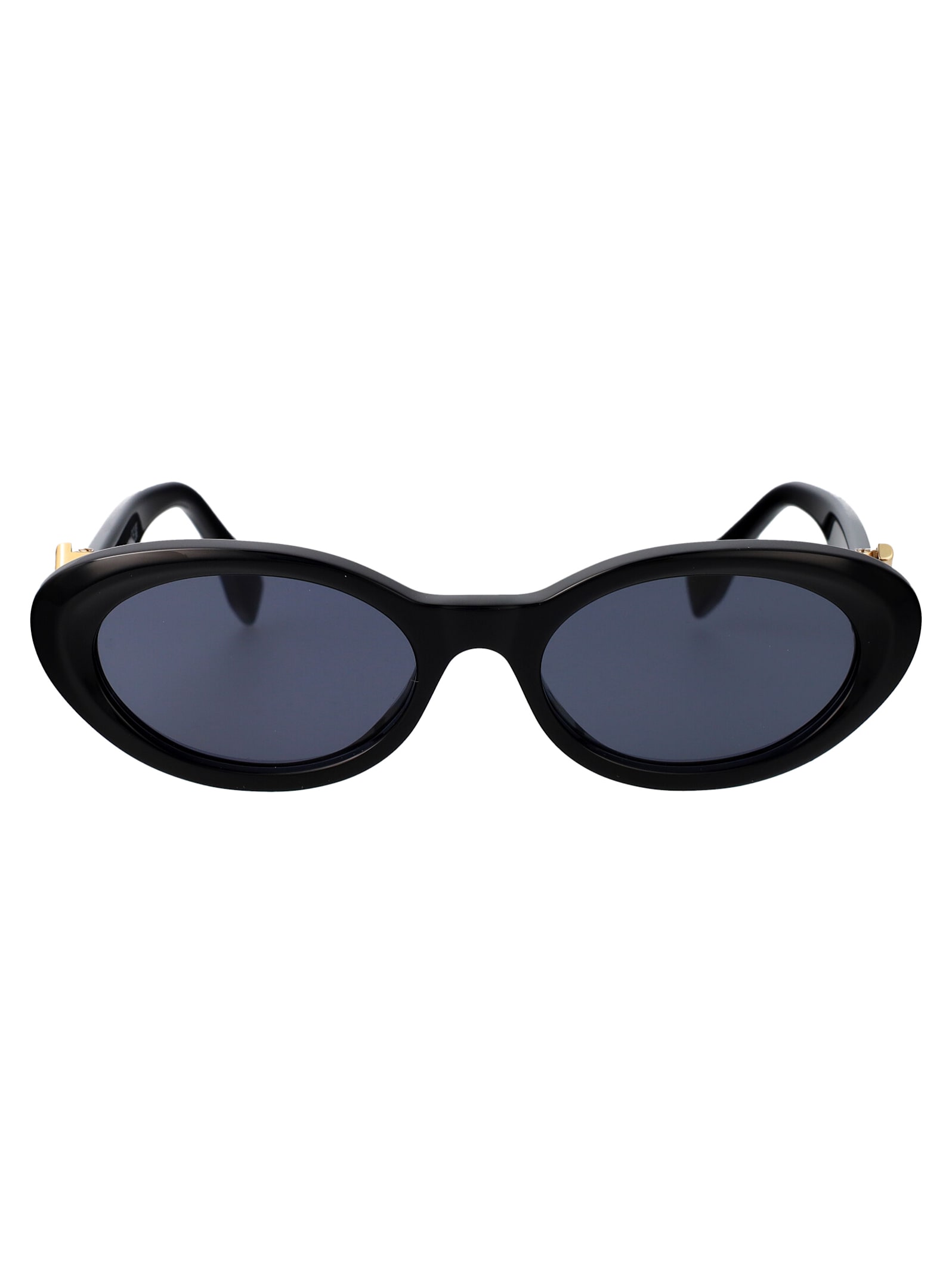 Shop Fendi Ff Diamonds Sunglasses In Black