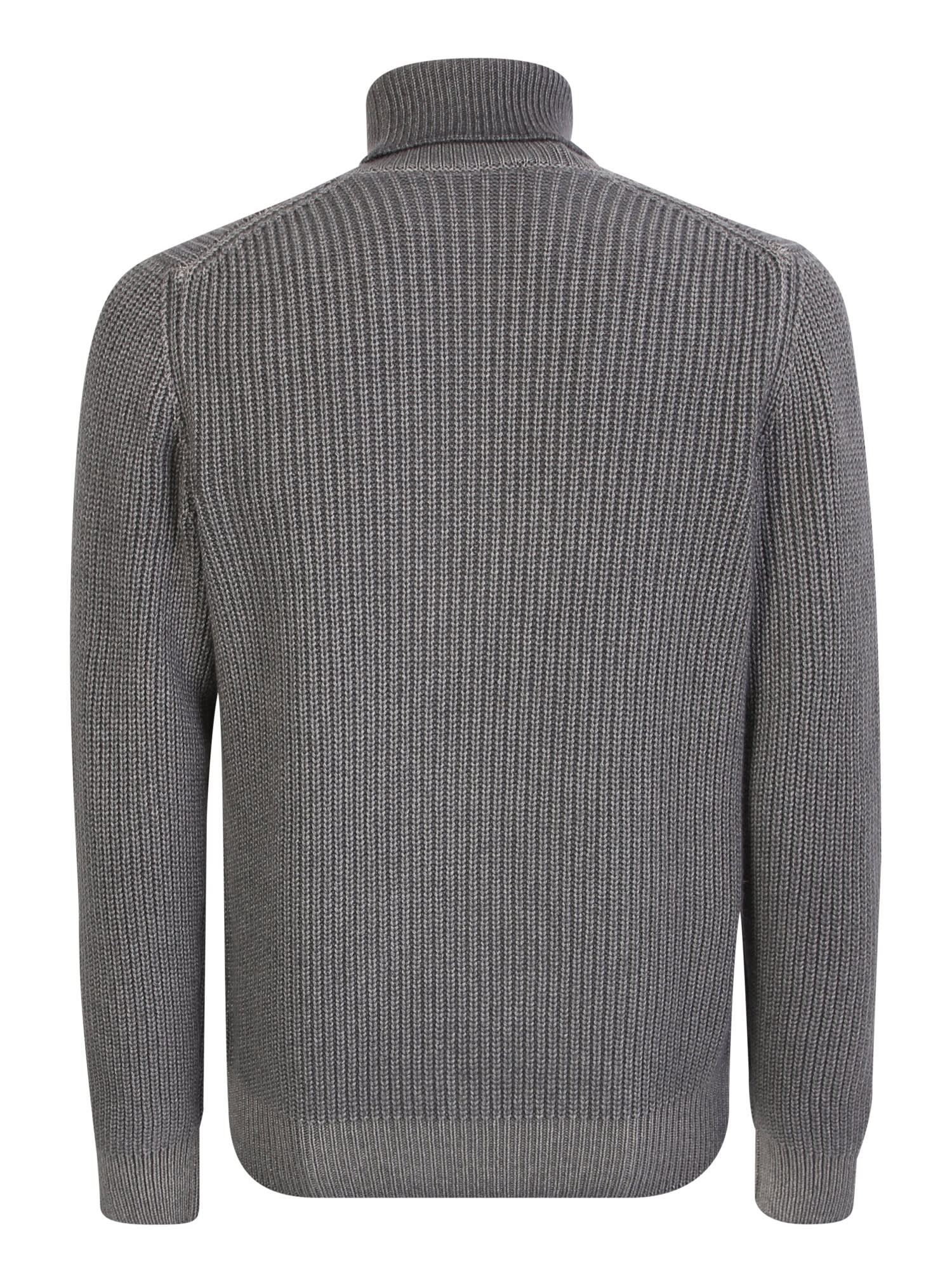 Shop Lardini Ribbed Cashmere Pullover Grey